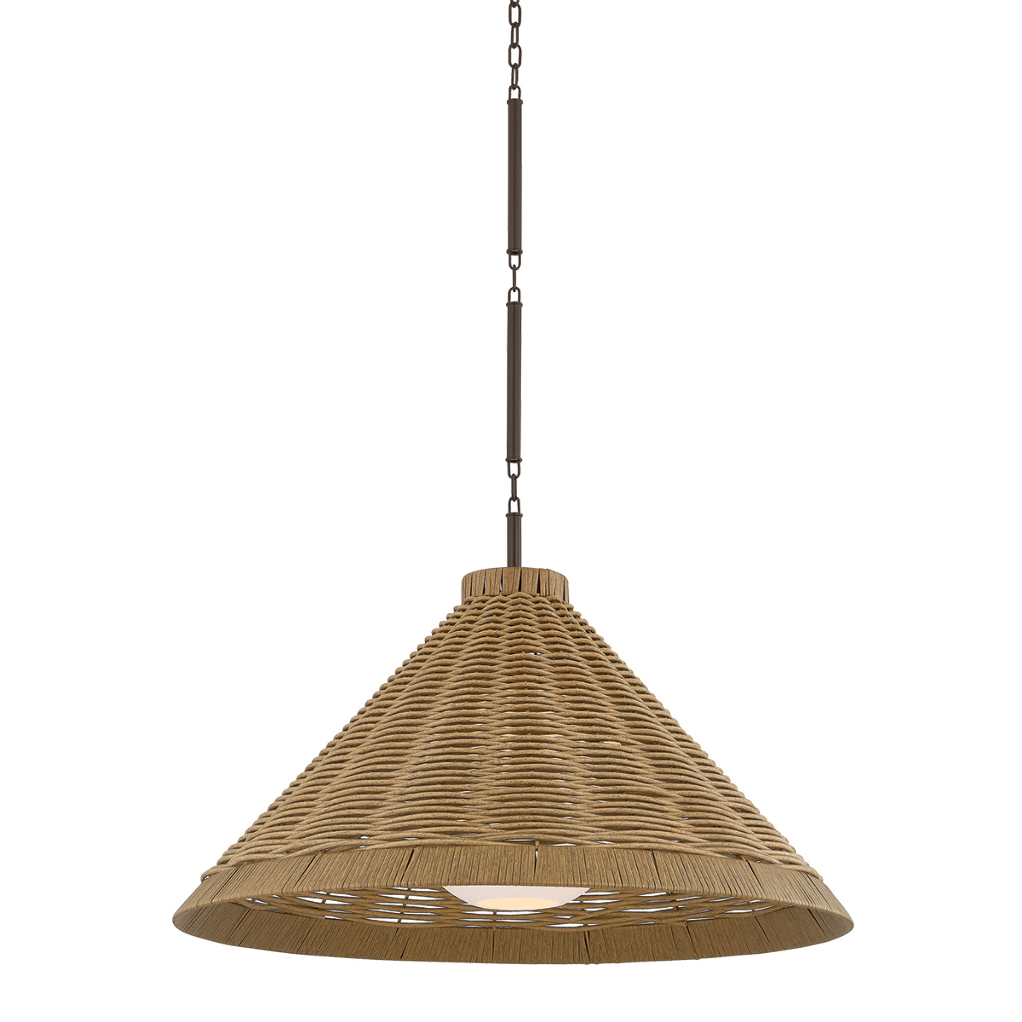 Devlin 1-Light Exterior Pendant in Bronze 28W x 19H