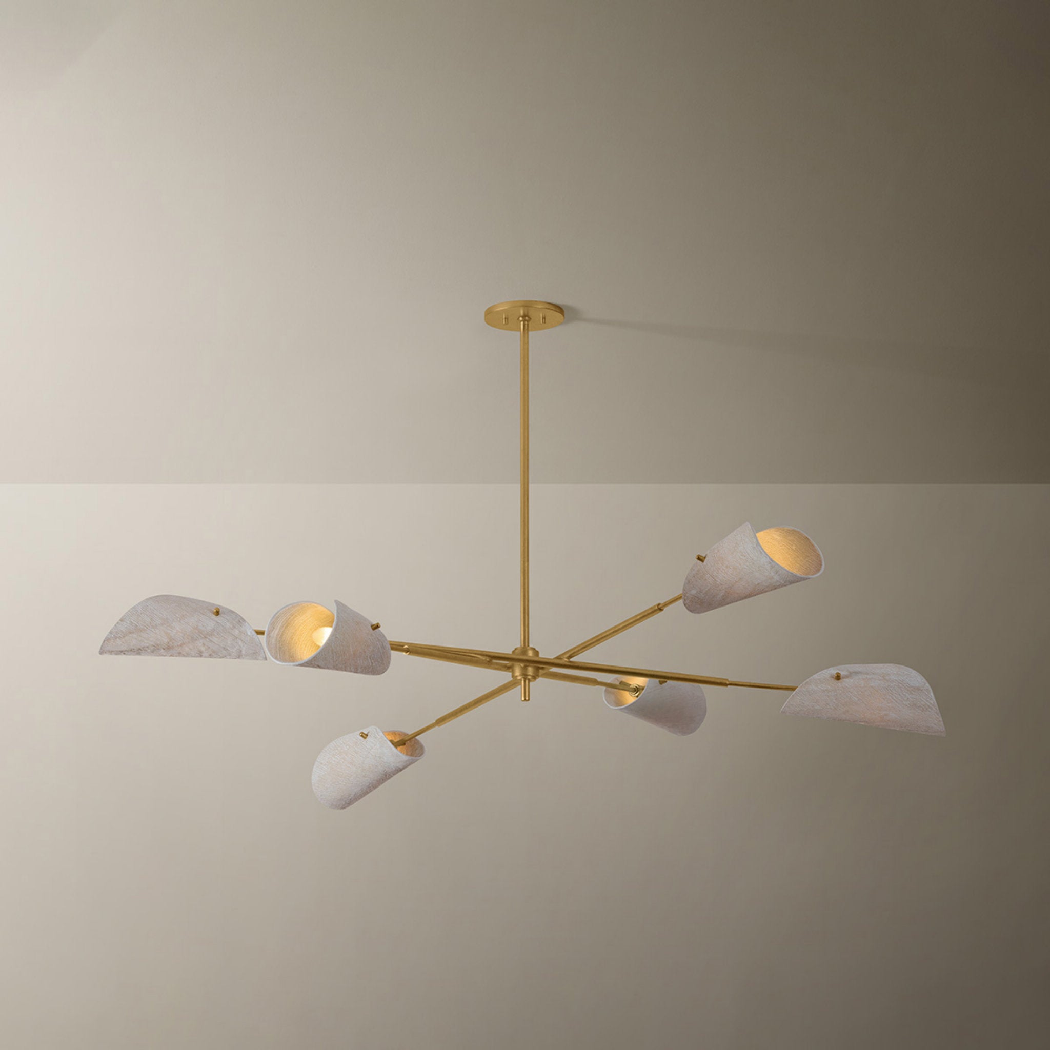Ken 6-Light Chandelier in Vintage Gold Leaf 60W x 11H