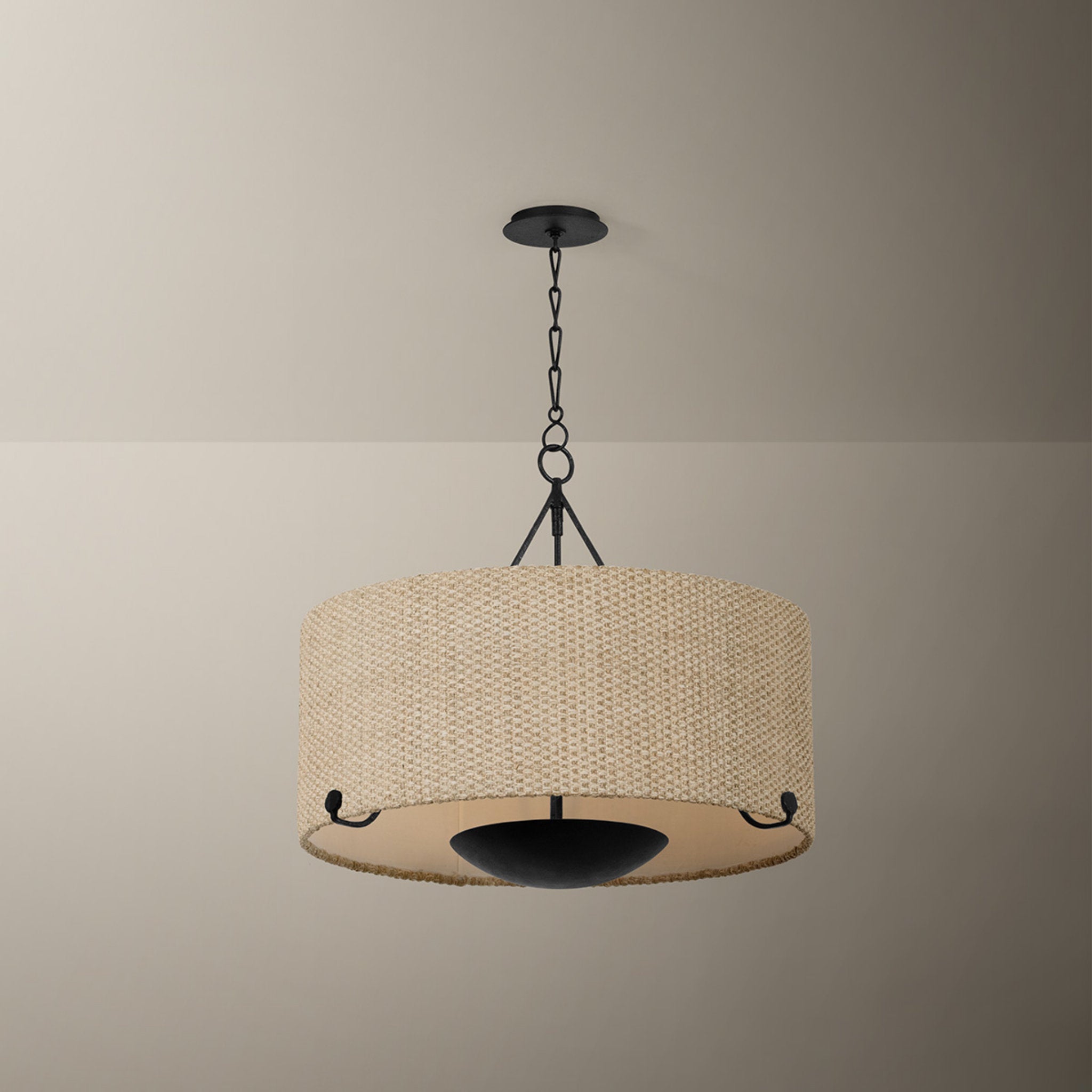 Elias 4-Light Chandelier in Forged Iron 28W x 25H