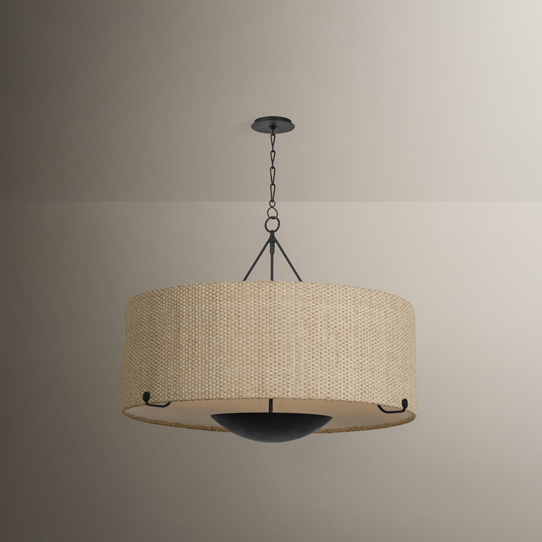Elias 6-Light Chandelier in Forged Iron 38W x 30.75H