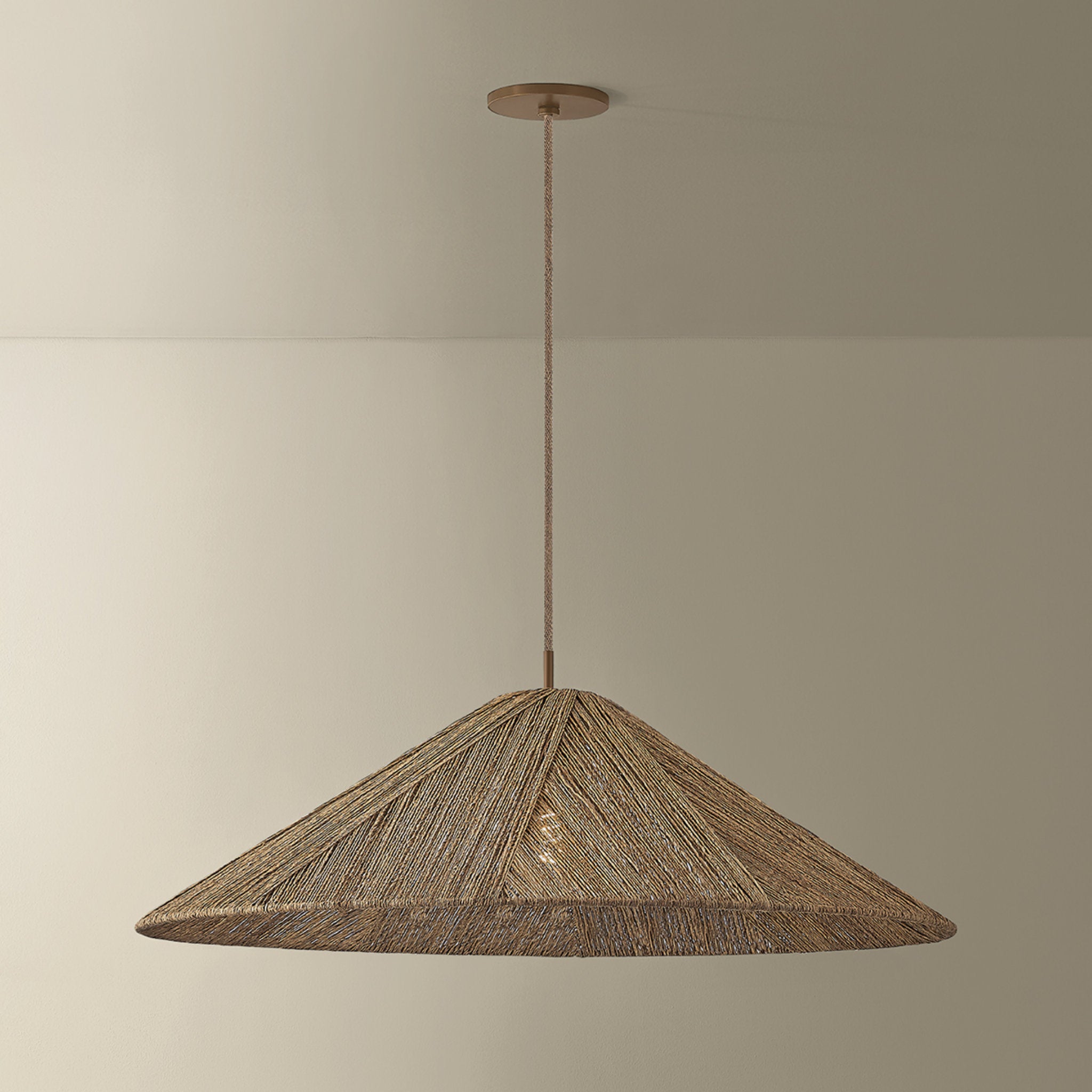 Ahrens 1-Light Pendant in Patina Brass 36W x 12.75H