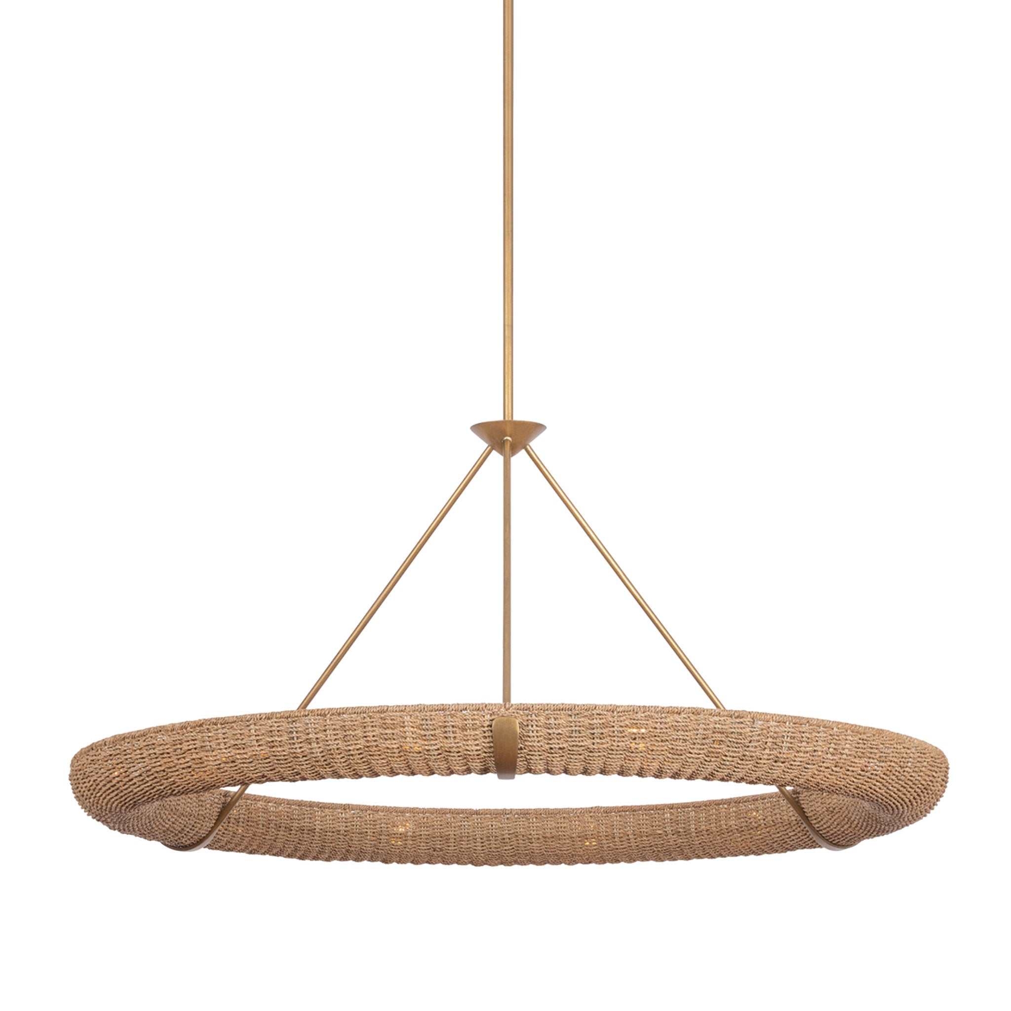 Floyd 12-Light Chandelier in Patina Gold Leaf 52W x 24.75H