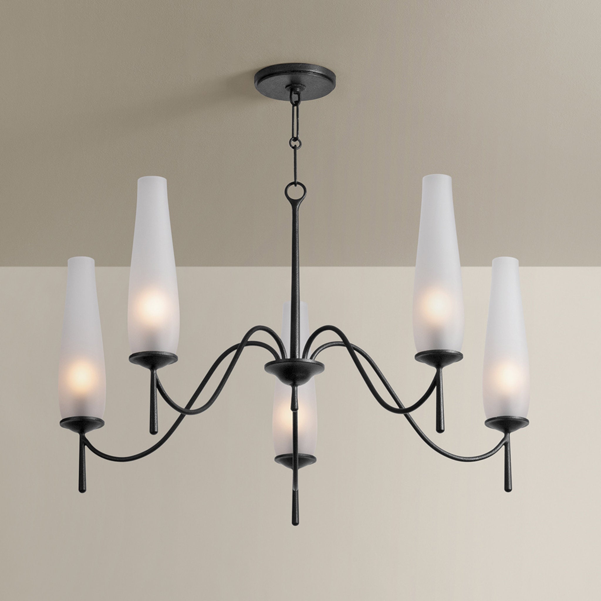 Legacy 5-Light Chandelier in Forged Iron by Lauren Liess 36W x 22H