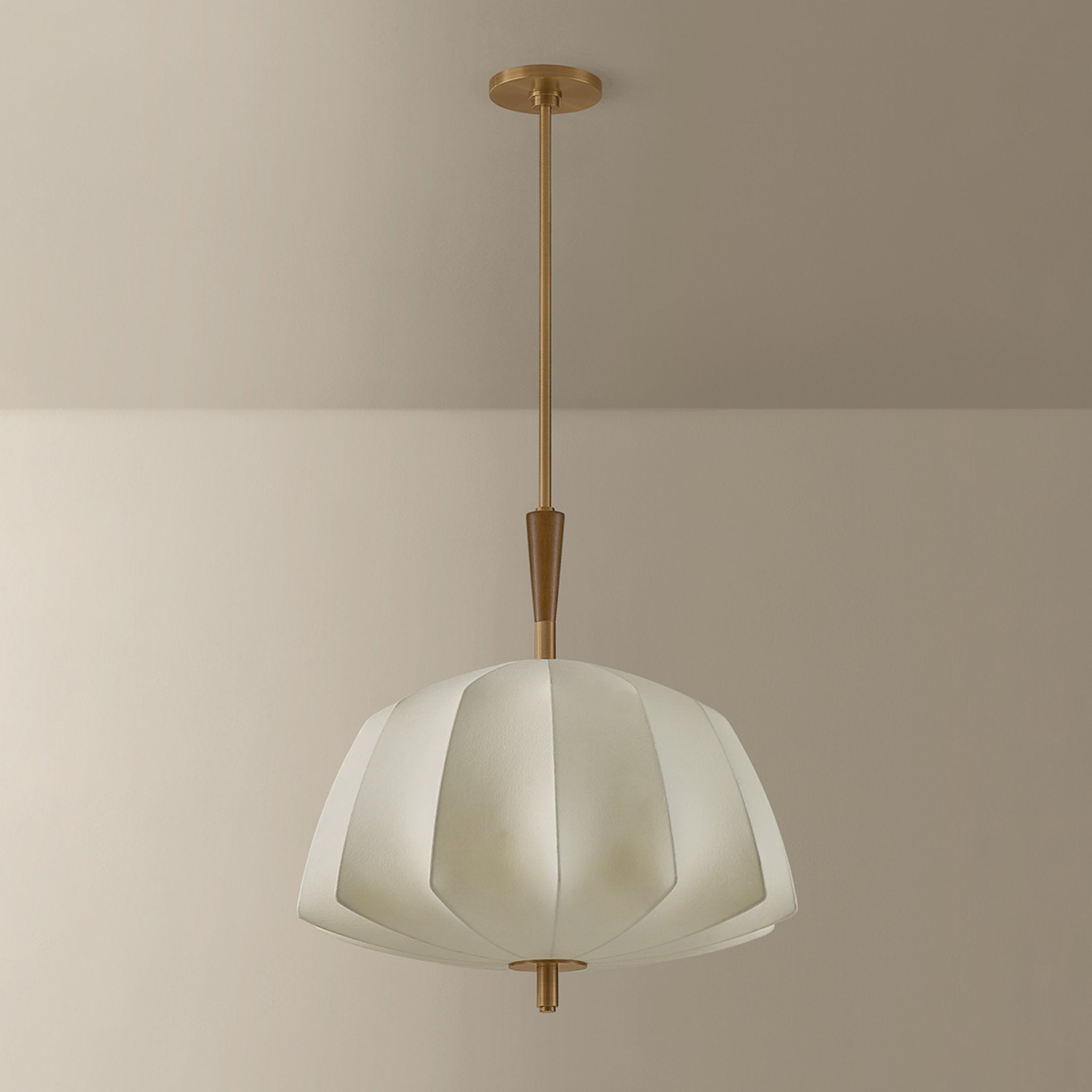 Flinders 1-Light Pendant in Patina Brass 20W x 20H