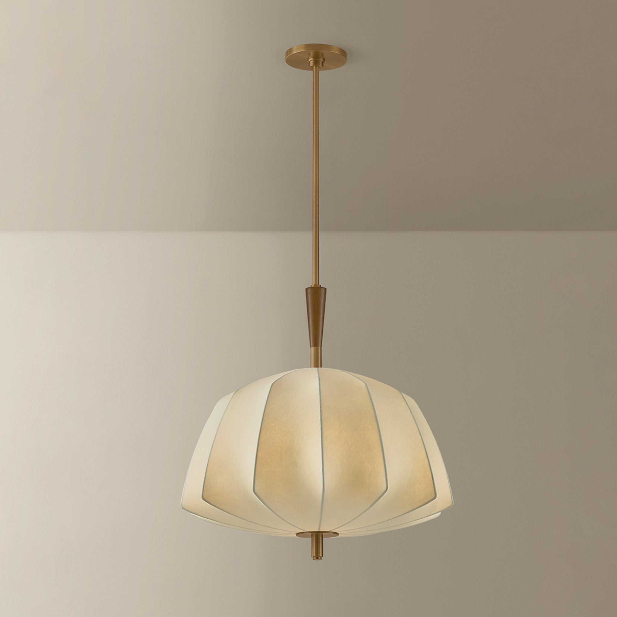 Flinders 1-Light Pendant in Patina Brass 20W x 20H