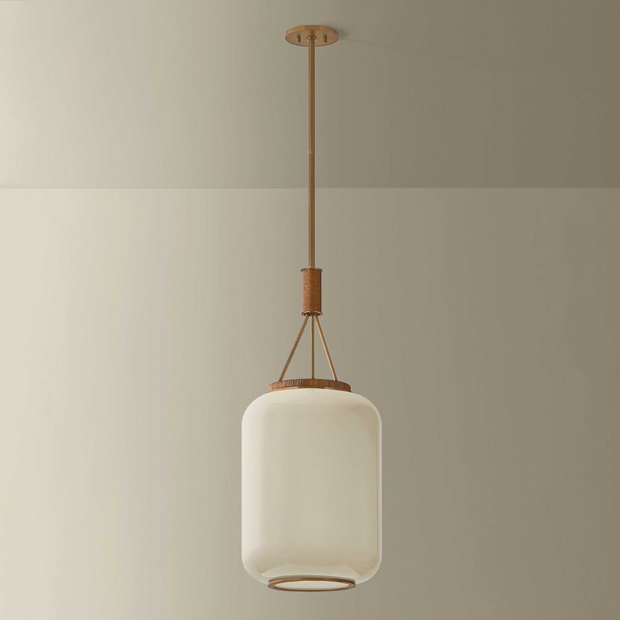 Judson 1-Light Lantern in Patina Brass 14W x 32.25H