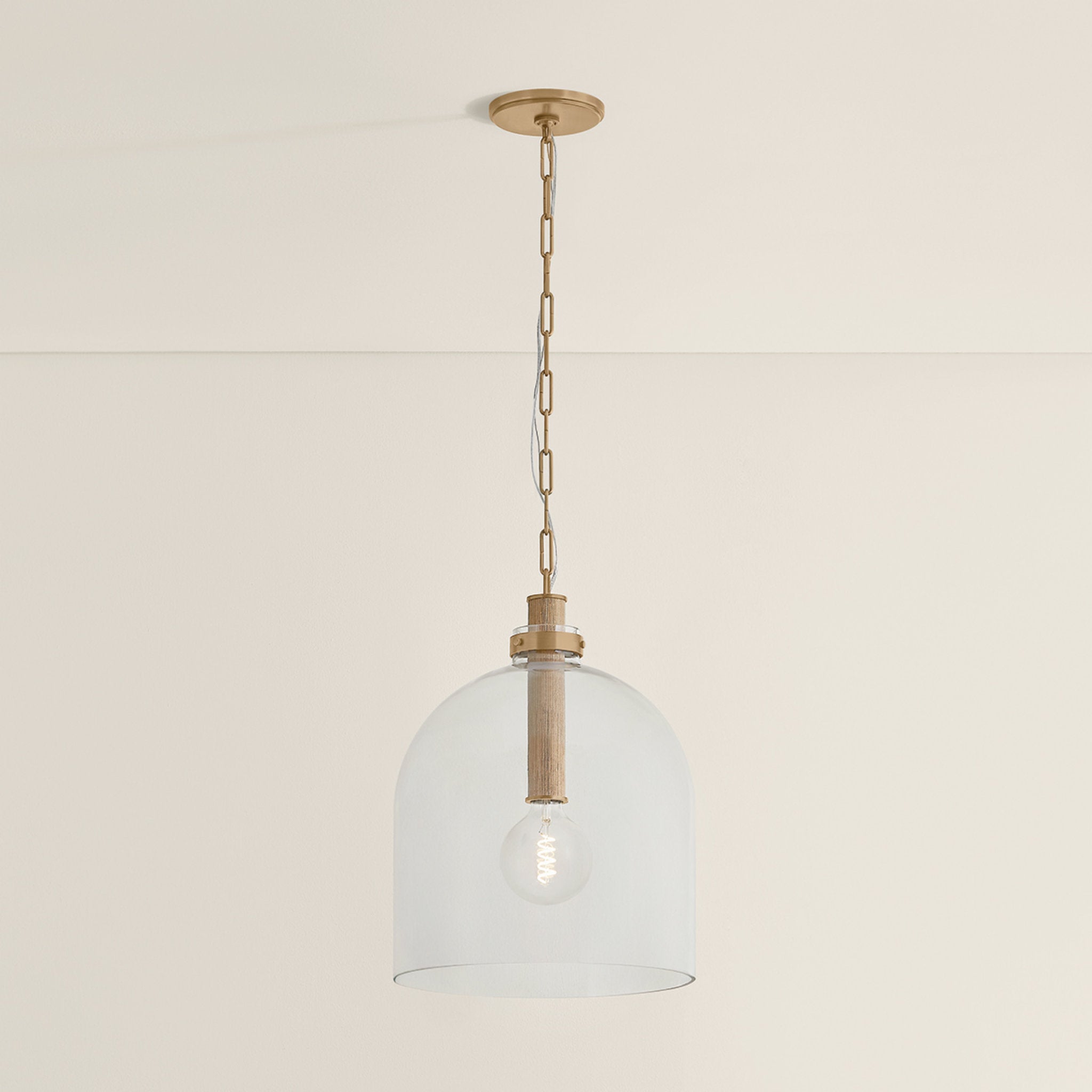 Kori 1-Light Pendant in Patina Brass 15.75W x 22H