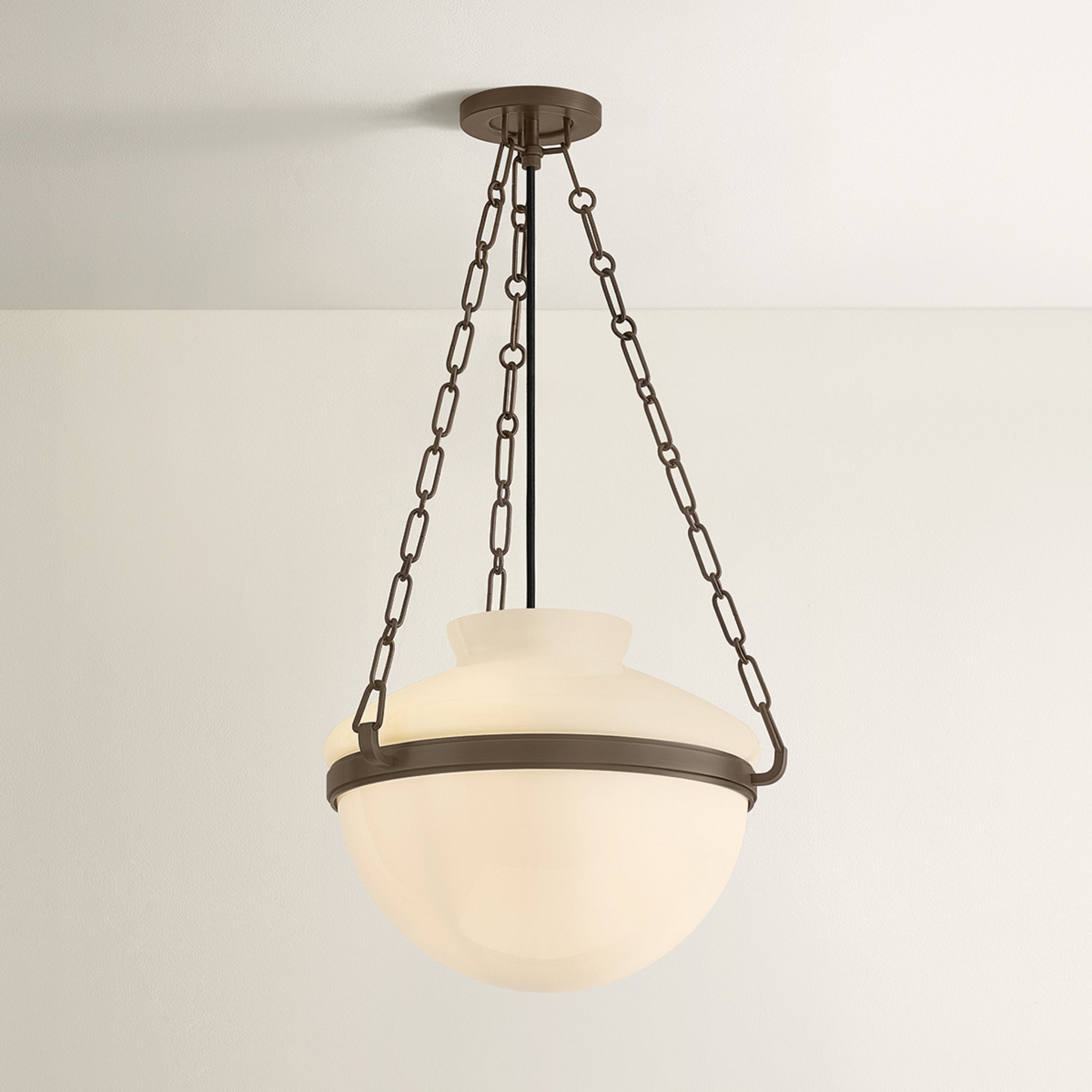 Paradigm 1-Light Pendant in Bronze by Lauren Liess 16.25W x 12H