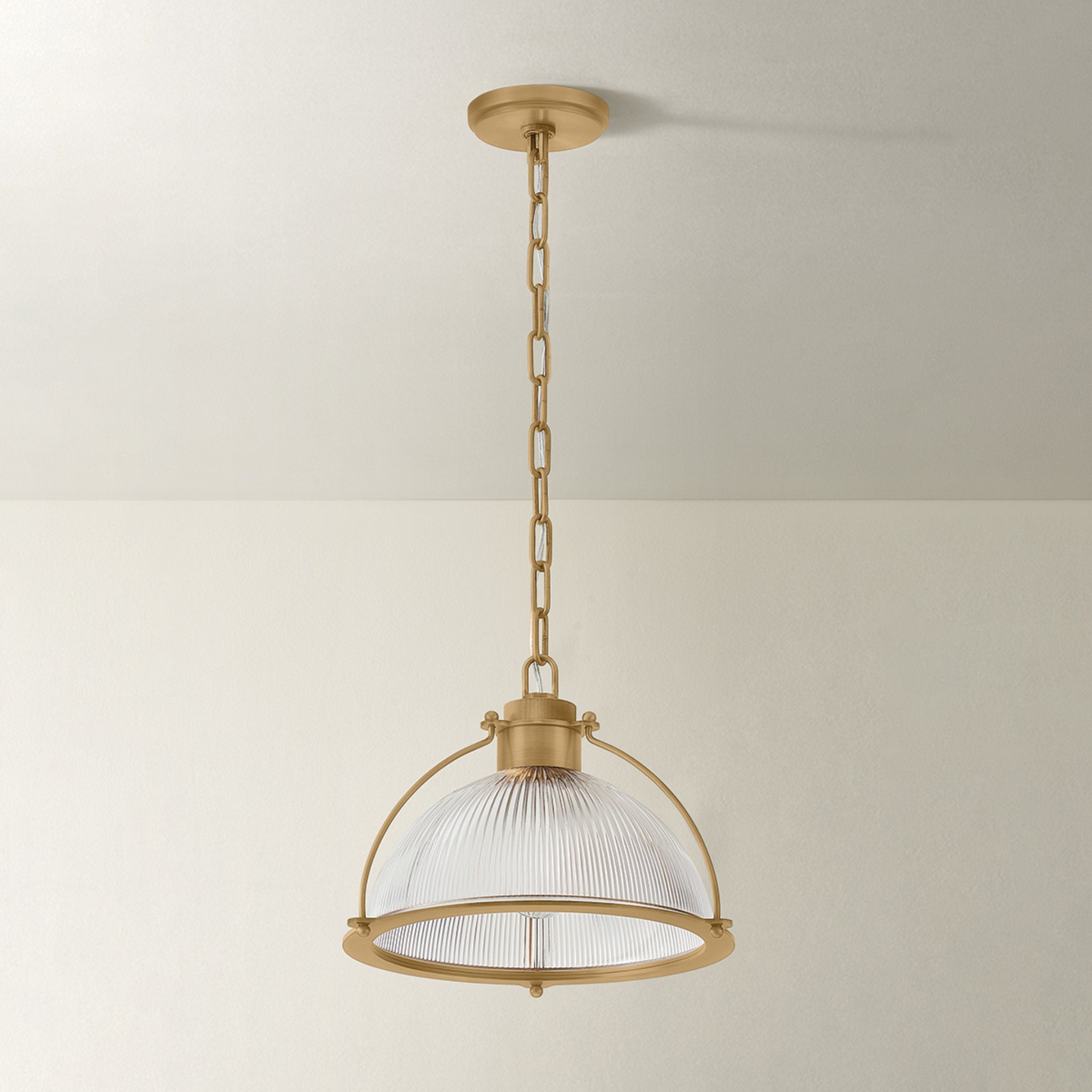 Glint 1-Light Pendant in Patina Brass by Lauren Liess 14W x 10H