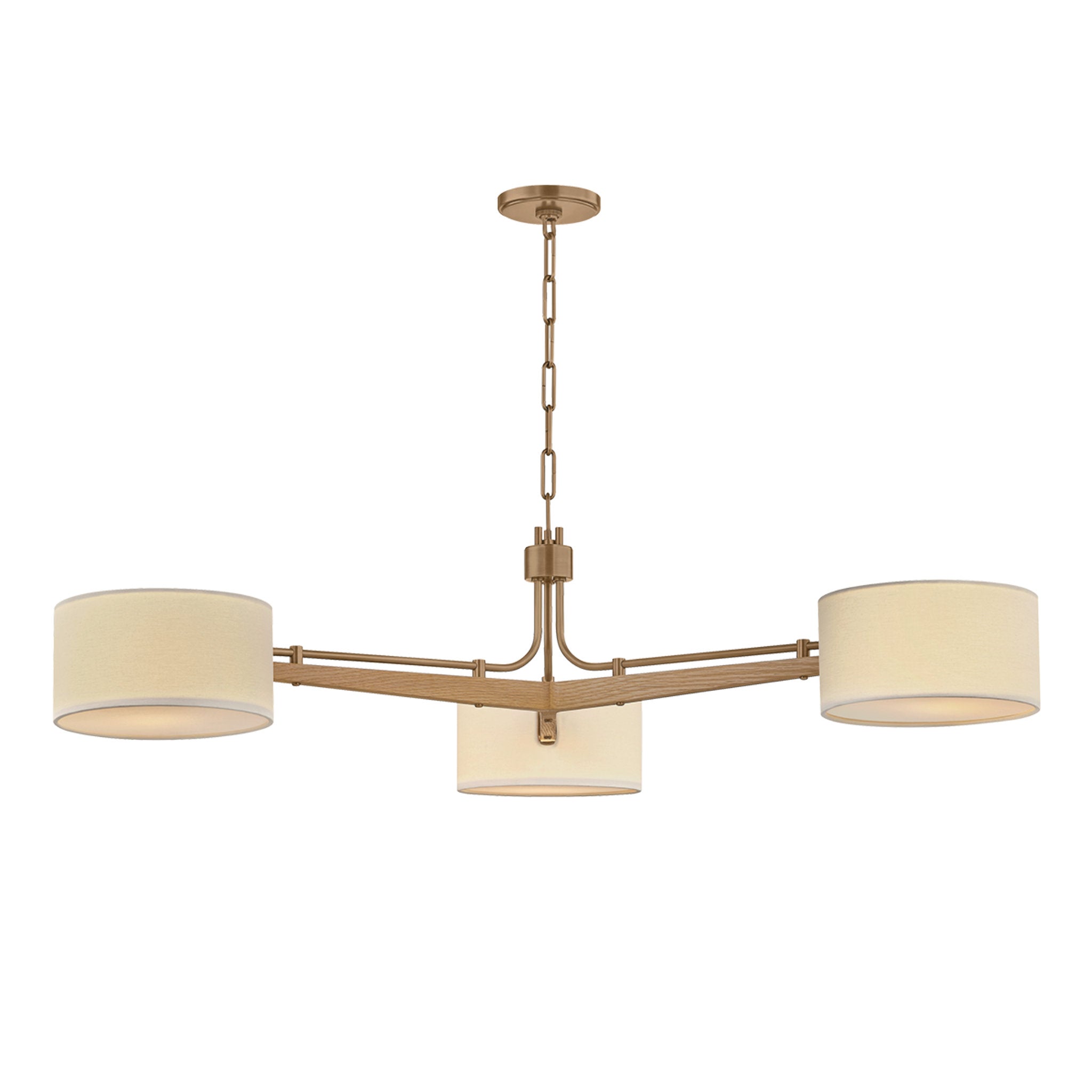 Mailo 3-Light Chandelier in Patina Brass 49.75W x 12.5H