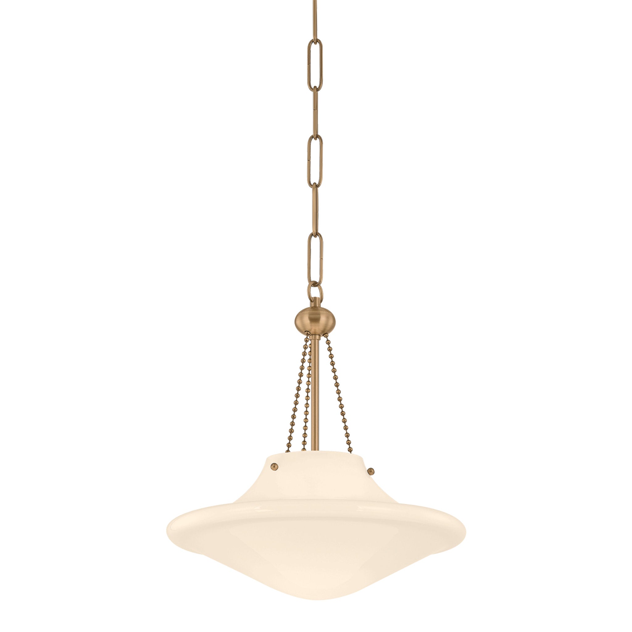 Era 1-Light Pendant in Patina Brass by Lauren Liess 14W x 14H