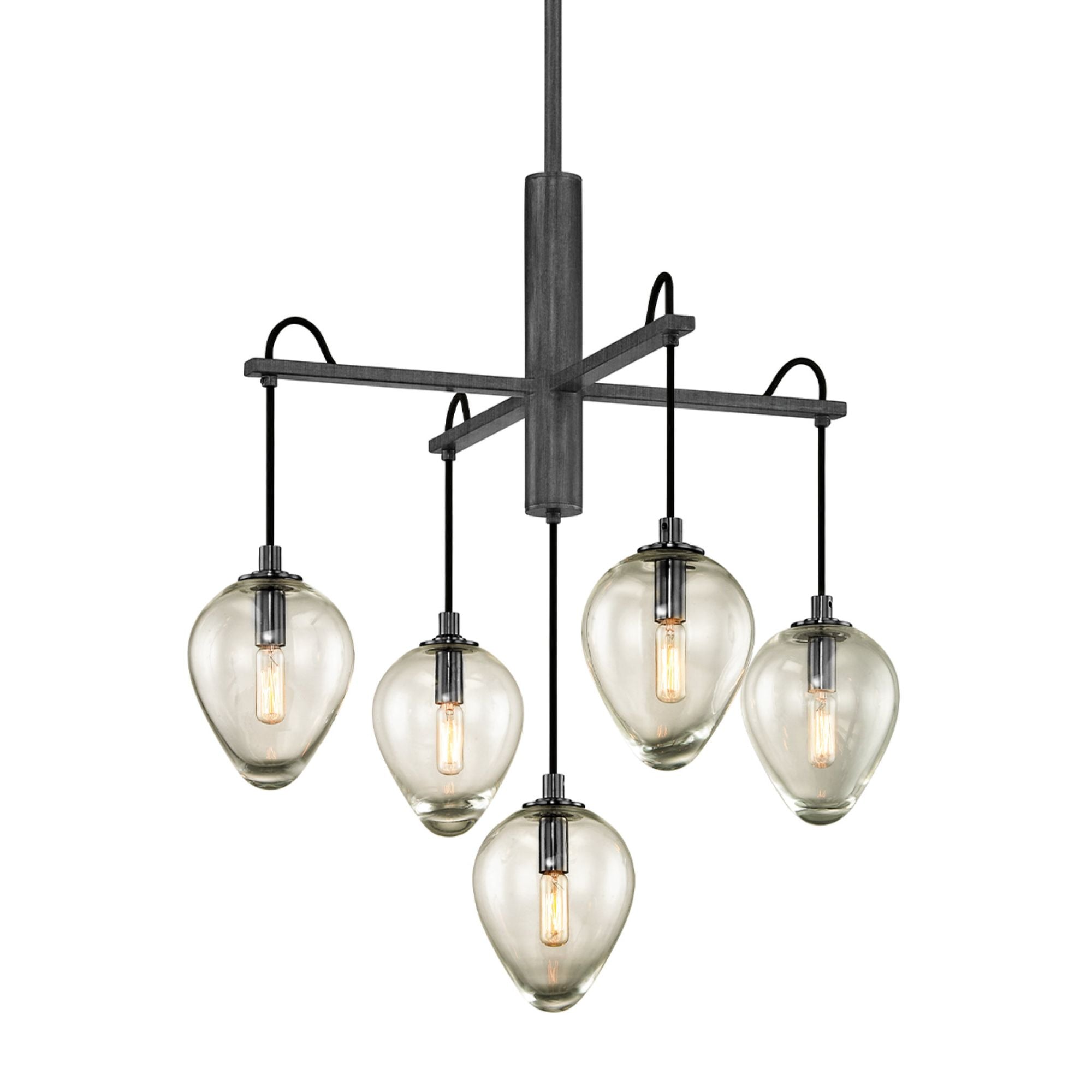 Brixton Chandelier 5-Light LED in Graphite 26L x 26W x 29H