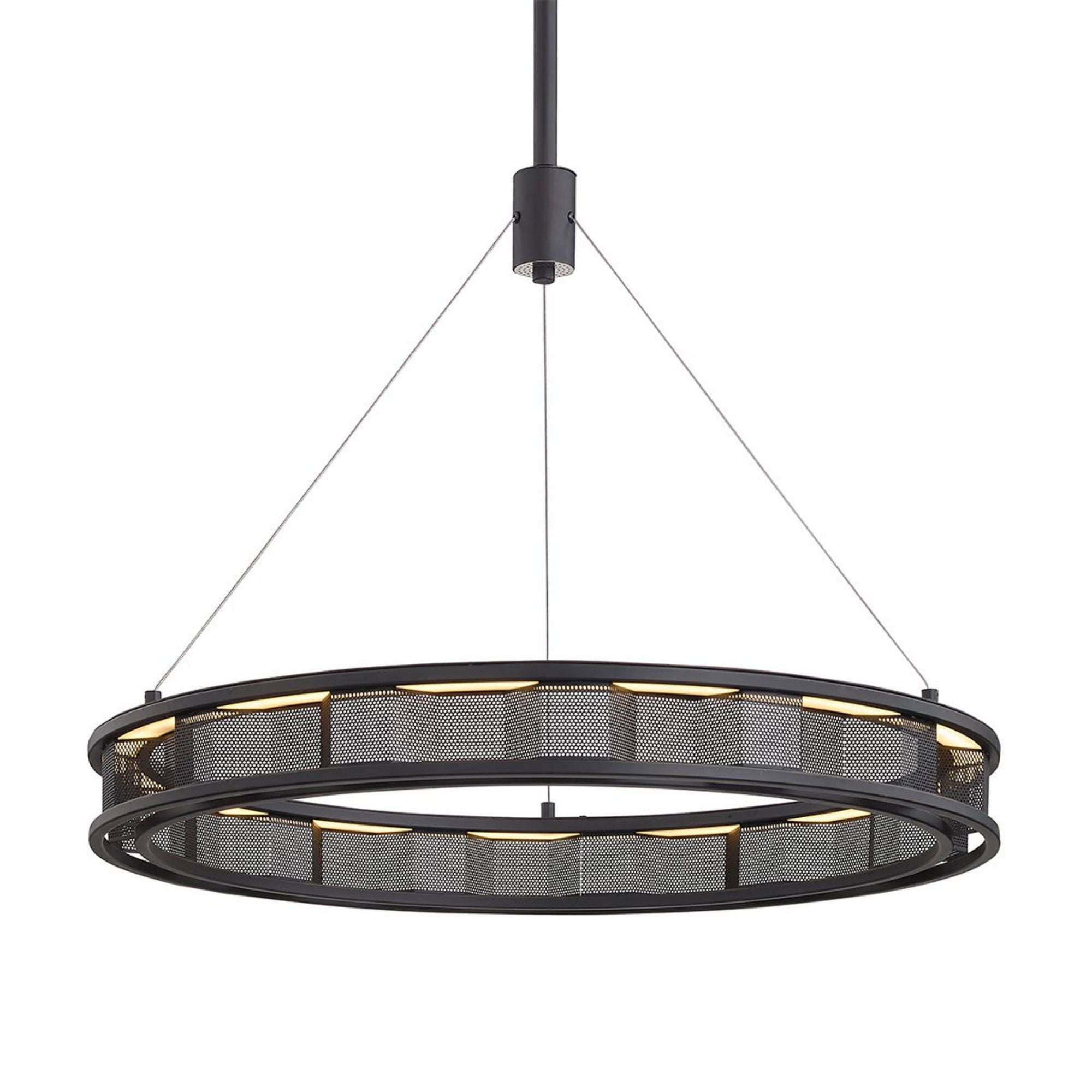 Fuze 1-Light Pendant in Soft Off Black 29W x 17.5H