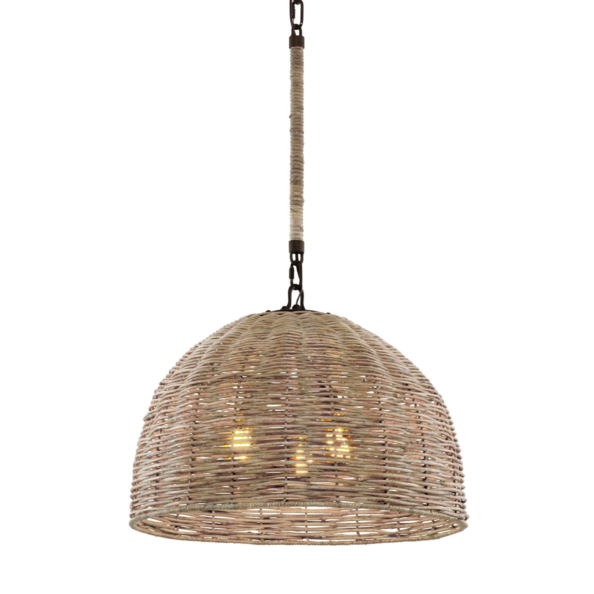 Huxley 3-Light Chandelier in Textured Bronze 24W x 17.75H