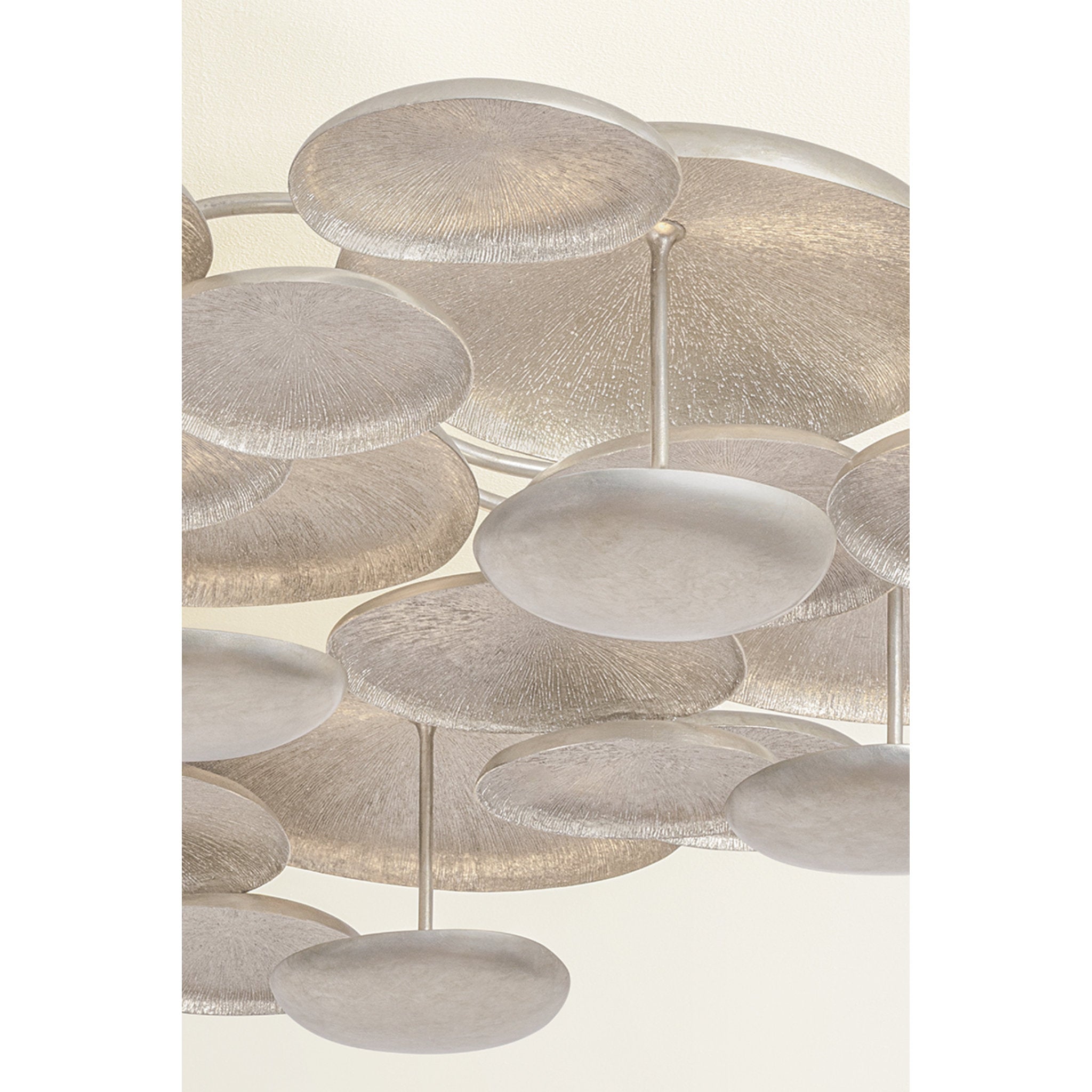 Fistral 7-Light Semi Flush in Textured Warm Silver Leaf 58.5W x 10.25H