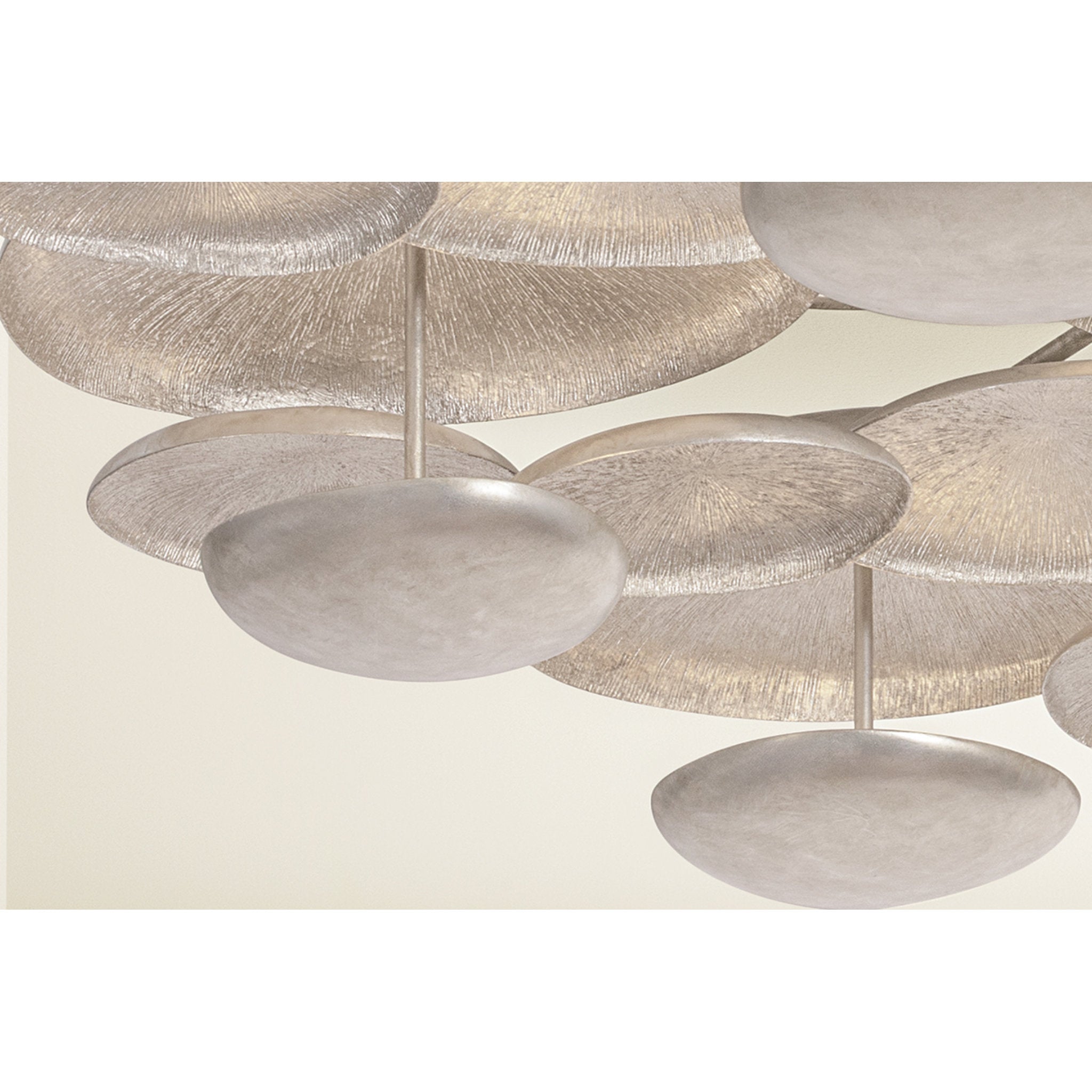 Fistral 7-Light Semi Flush in Textured Warm Silver Leaf 58.5W x 10.25H