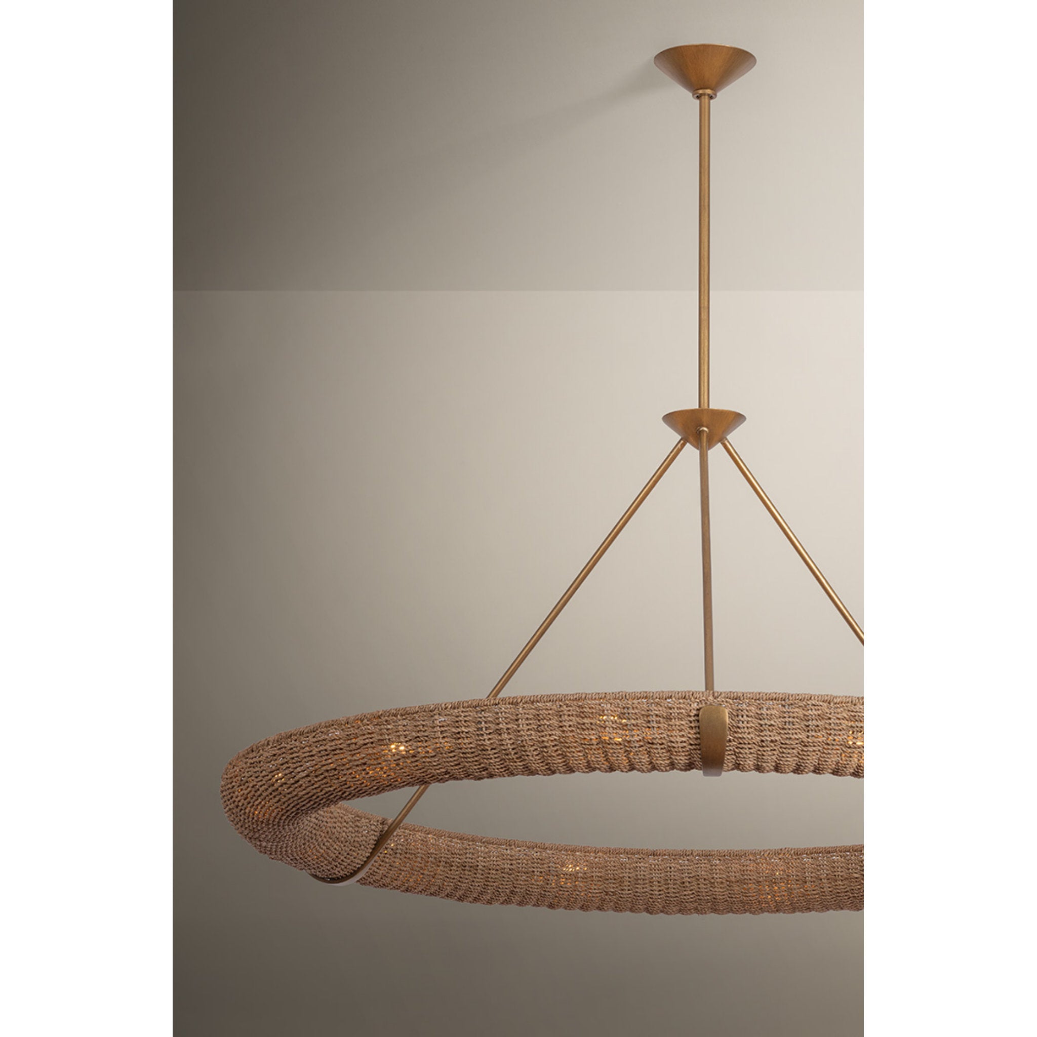 Floyd 12-Light Chandelier in Patina Gold Leaf 52W x 24.75H
