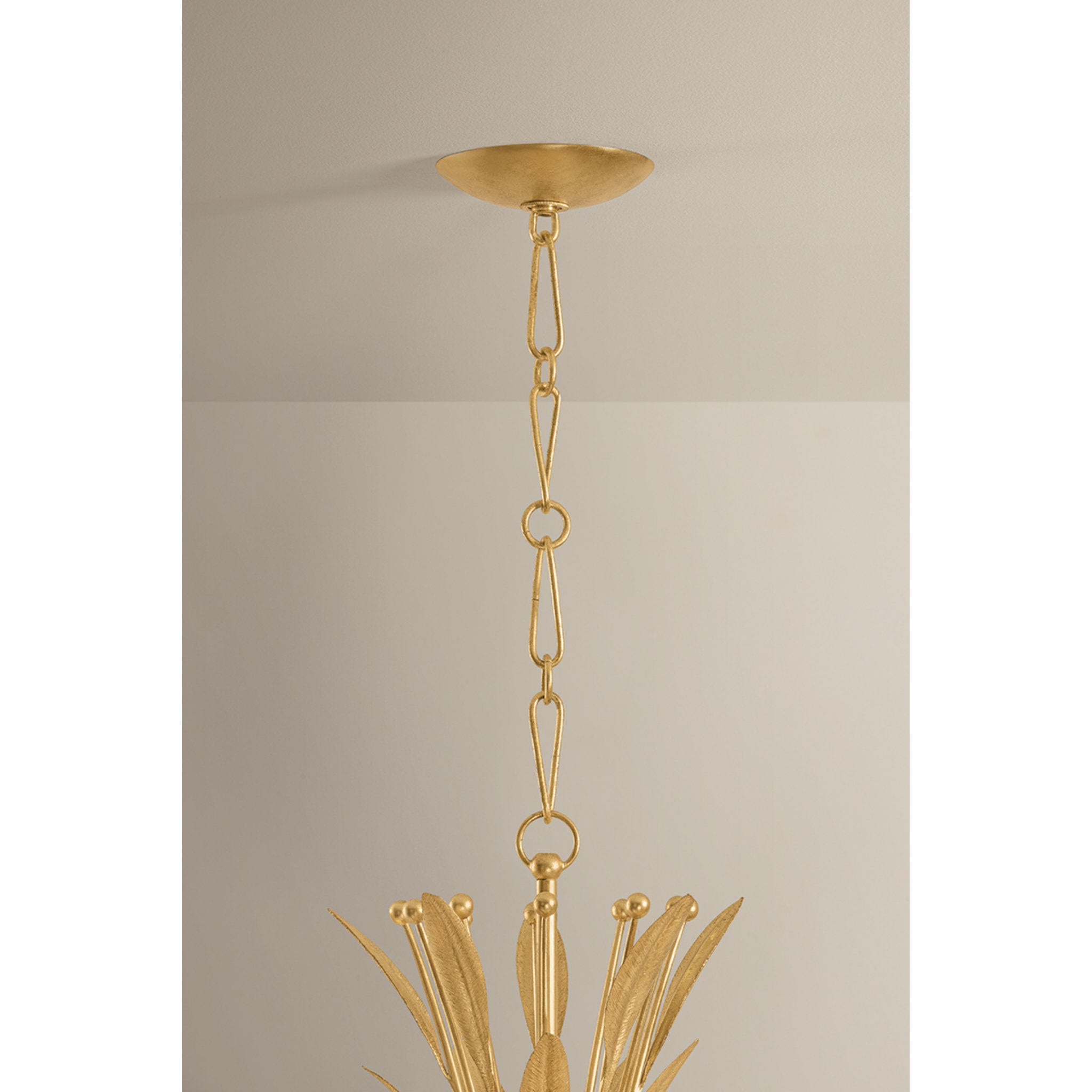 Forest Glen 1-Light Chandelier in Vintage Gold Leaf 42.25W x 29.75H