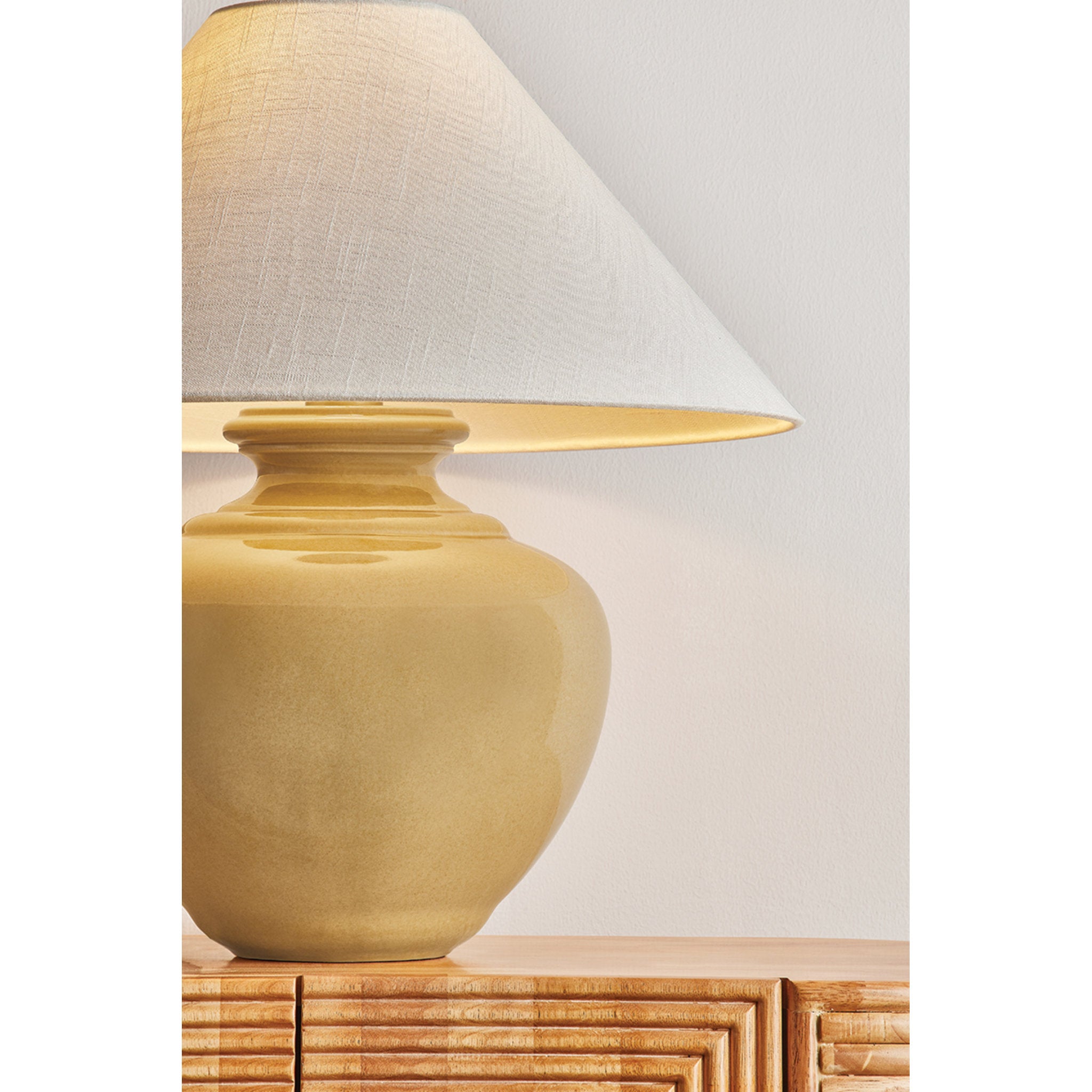 French Ridge 1-Light Table Lamp in Aged Brass 23W x 23.5H