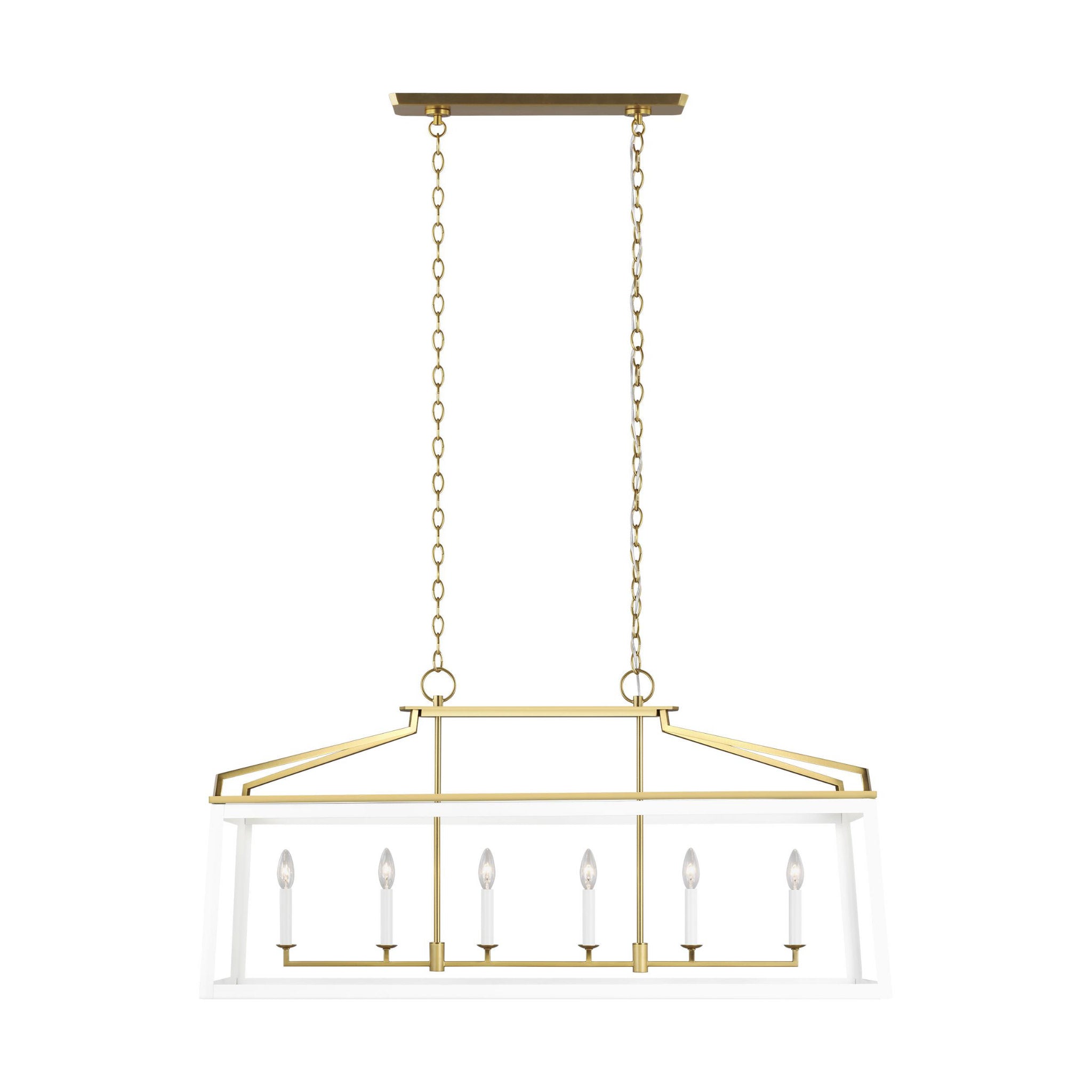 Chapman & Myers Carlow Linear Lantern in Matte White