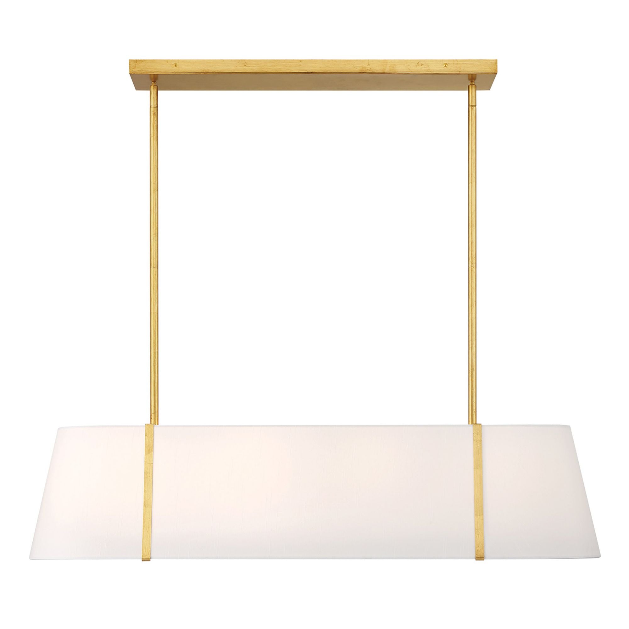 Fulton 41.75'' Antique Gold Linear Oval Chandelier Gold 41.75"W x 9.75"H x 11.75"D