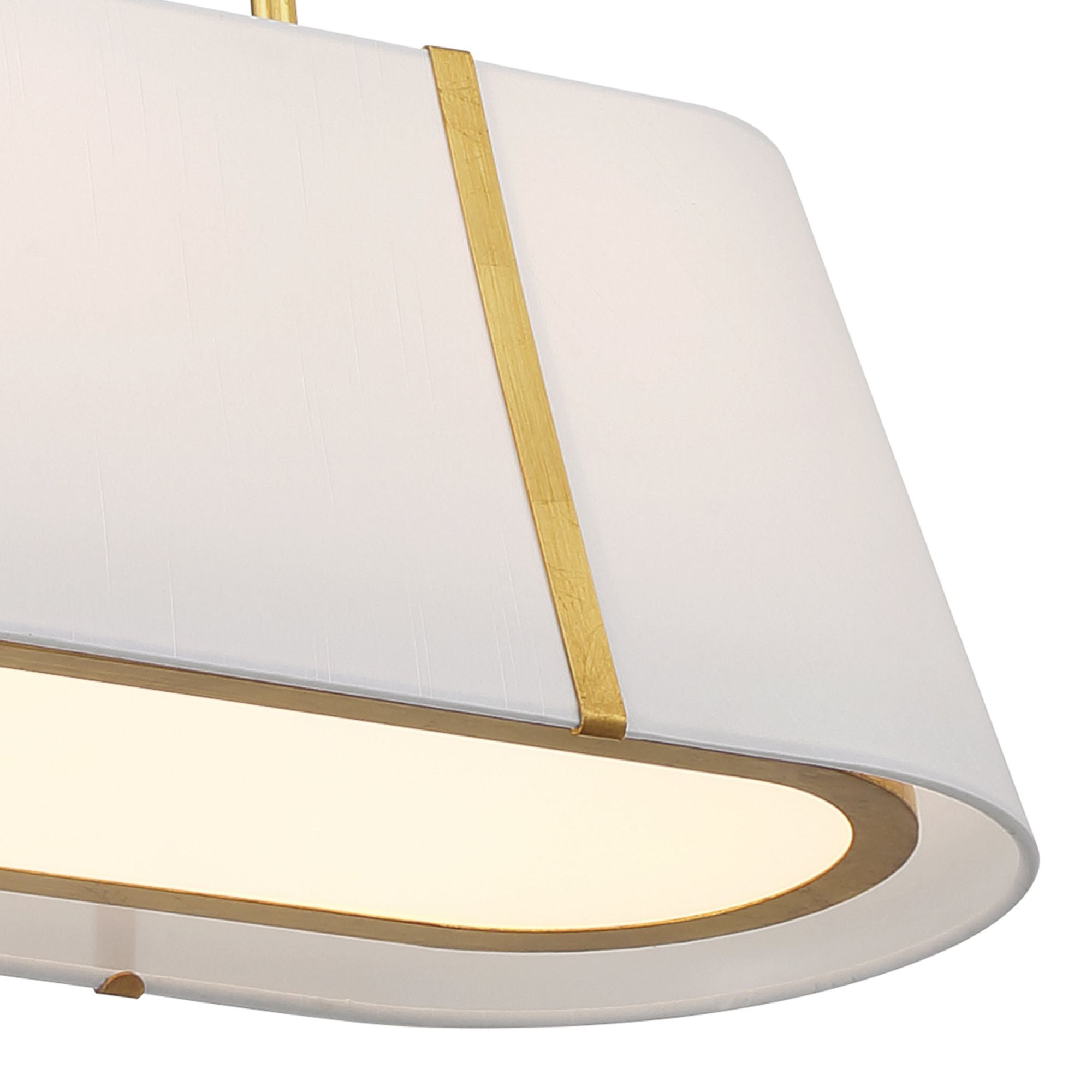 Fulton 41.75'' Antique Gold Linear Oval Chandelier Gold 41.75"W x 9.75"H x 11.75"D