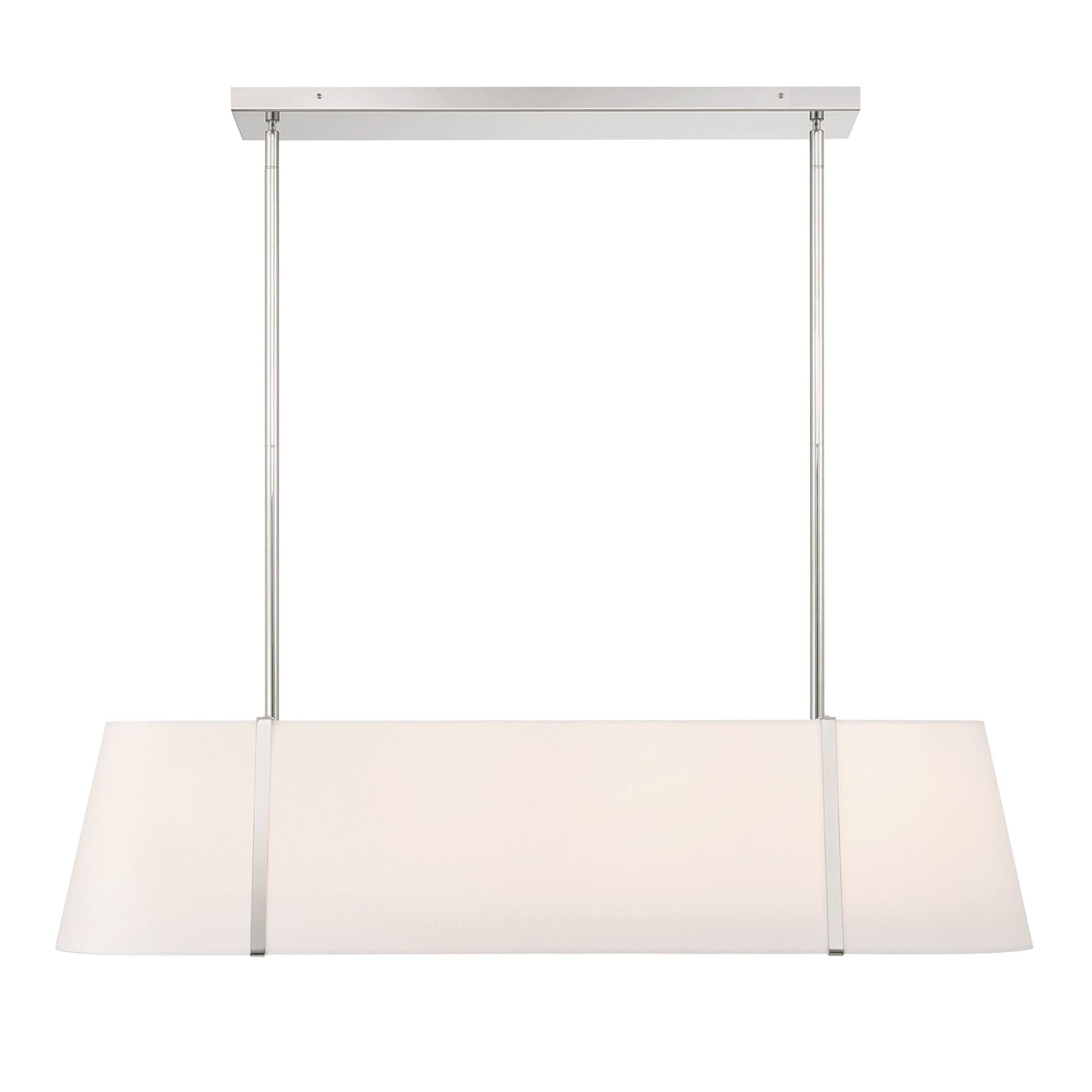 Fulton 41.75'' Polished Nickel Linear Oval Chandelier Silver 41.75"W x 9.75"H x 11.75"D