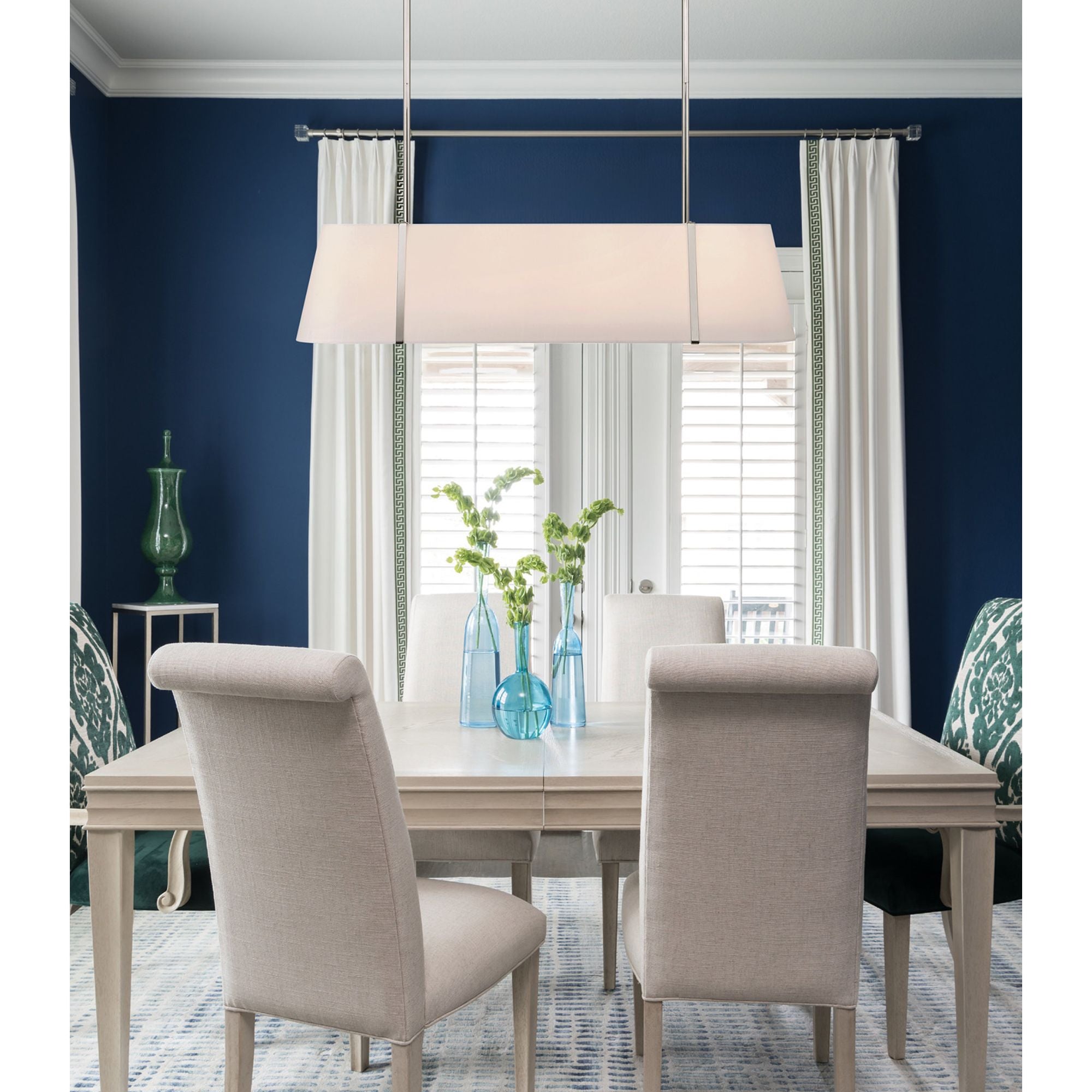 Fulton 41.75'' Polished Nickel Linear Oval Chandelier Silver 41.75"W x 9.75"H x 11.75"D