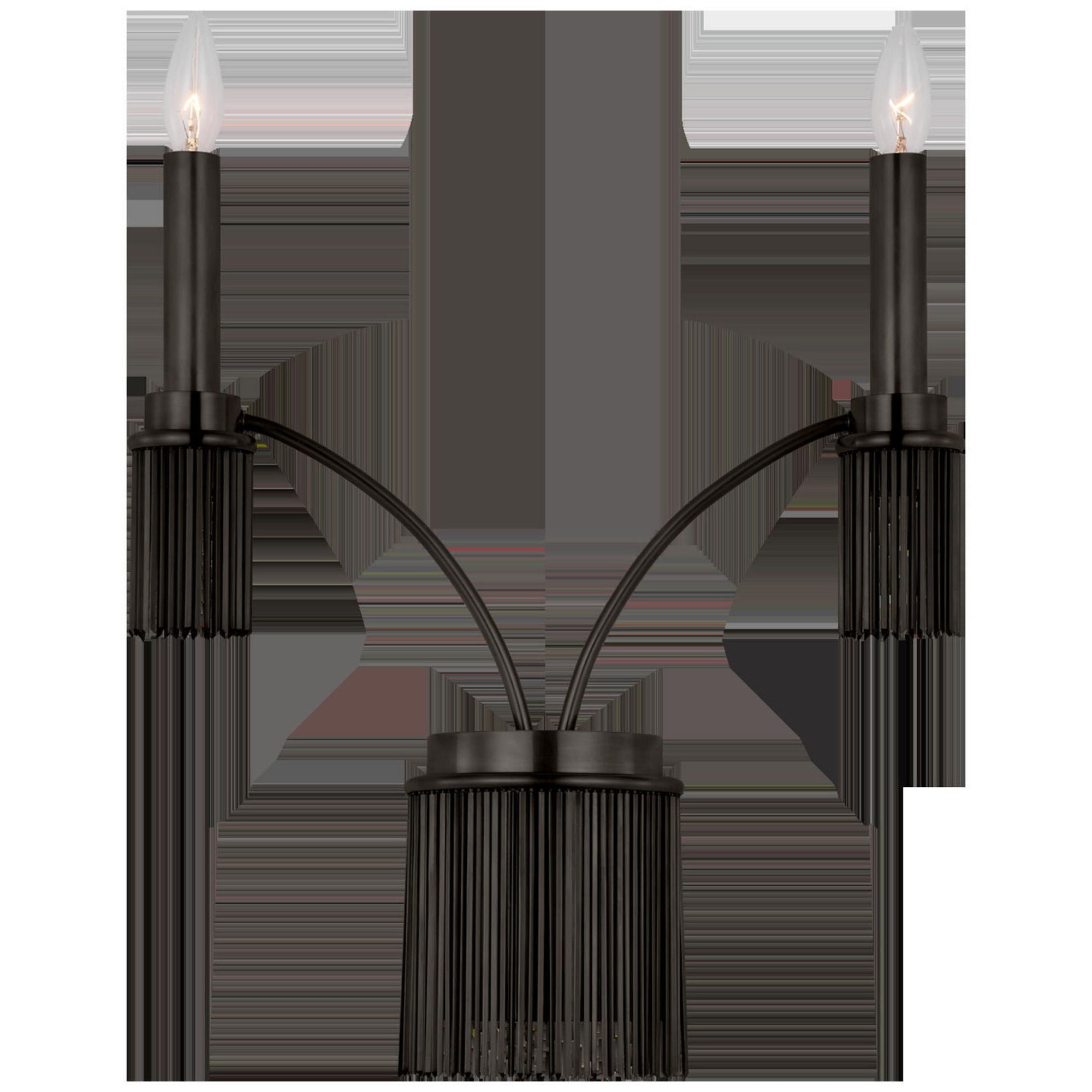 Fisher Weisman Sutton Double Sconce in Bronze Wall Light W17.75" x H19.25"