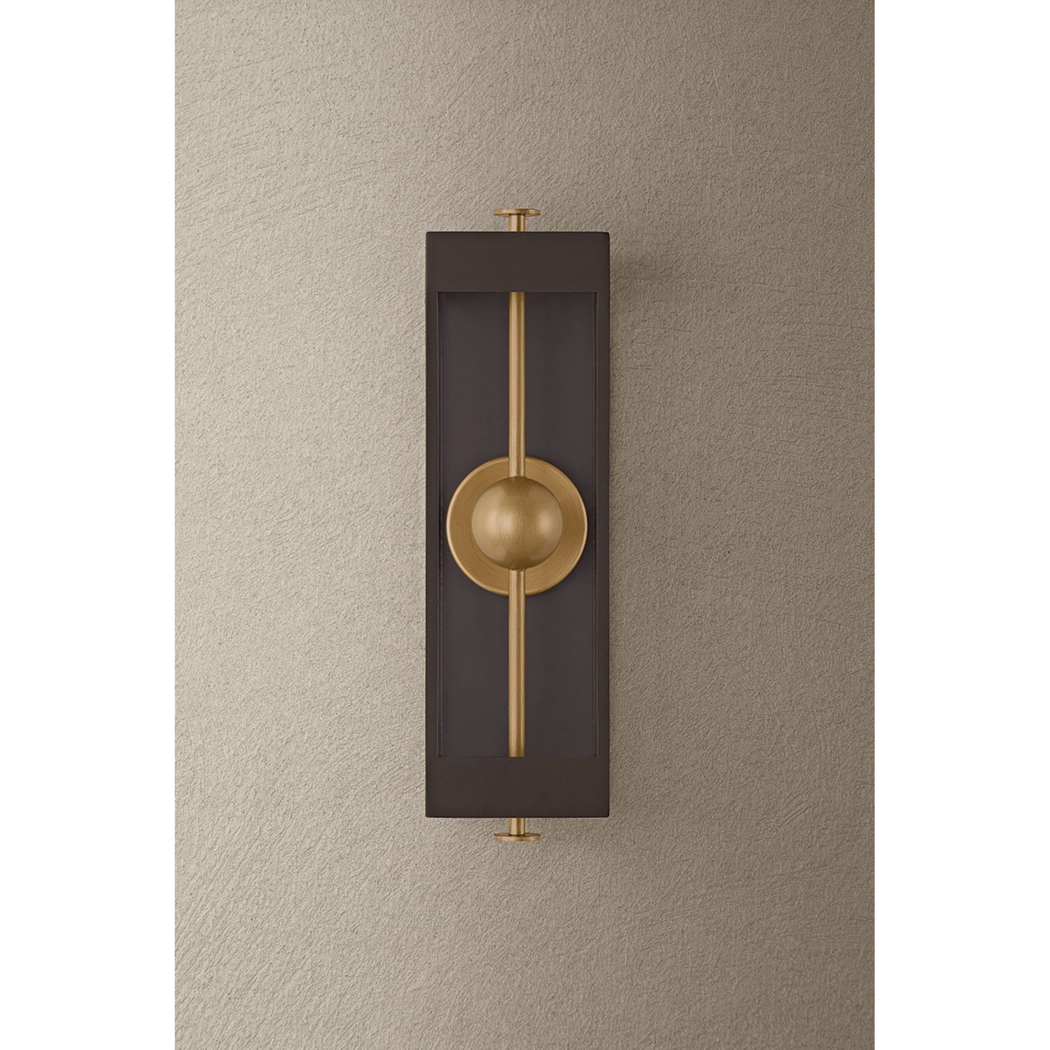 Garvey 1-Light Exterior Wall Sconce in Textured Bronze 6W x 21H