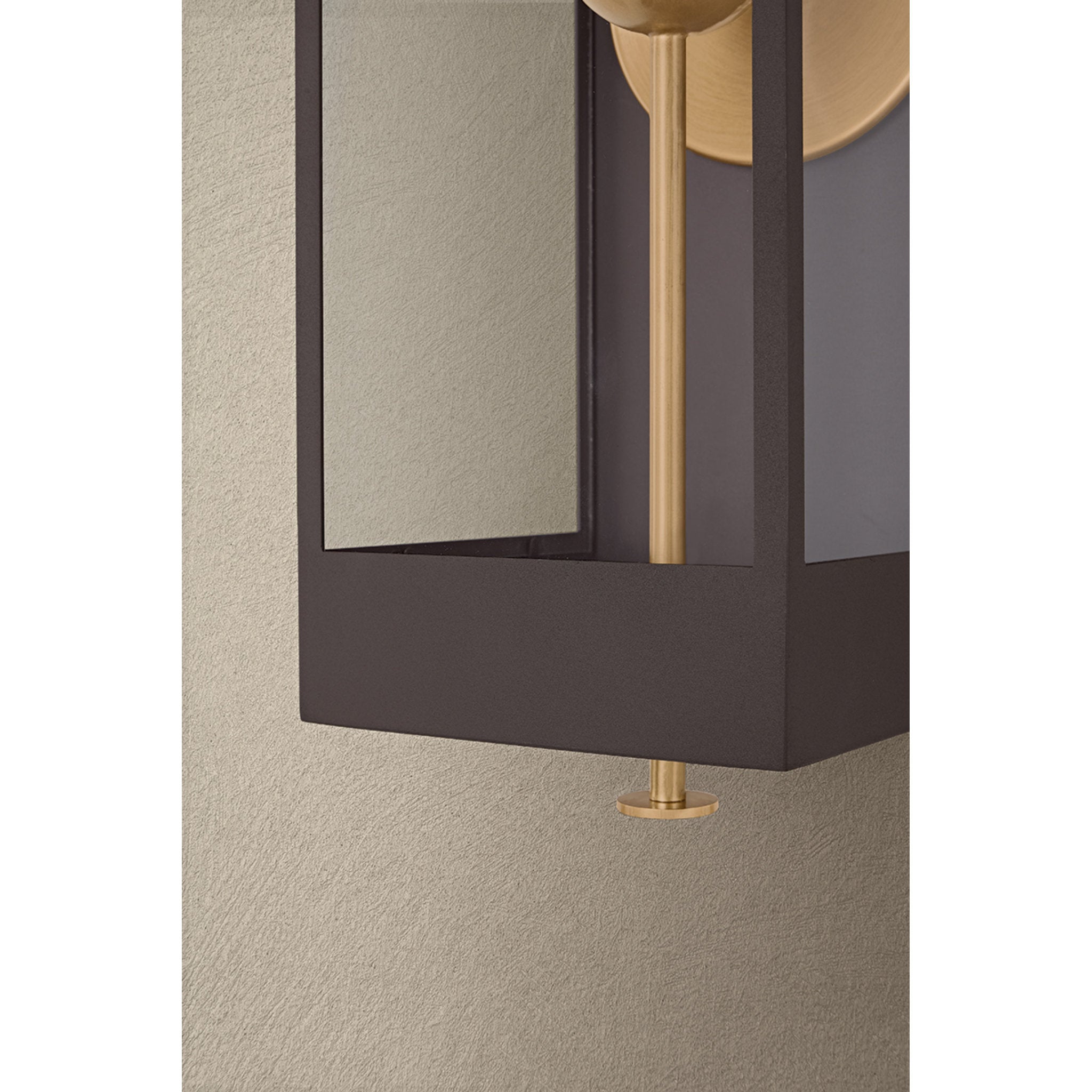 Garvey 1-Light Exterior Wall Sconce in Textured Bronze 8W x 27H