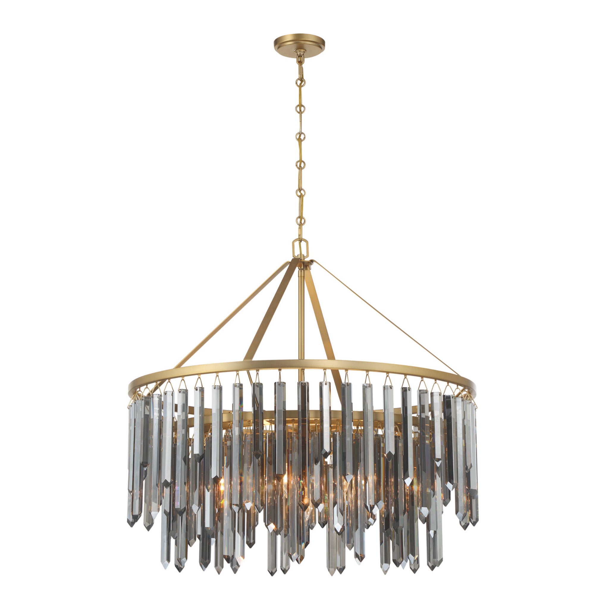 Gemma 32'' Modern Gold Chandelier Black 32"W x 30.75"H x 32"D
