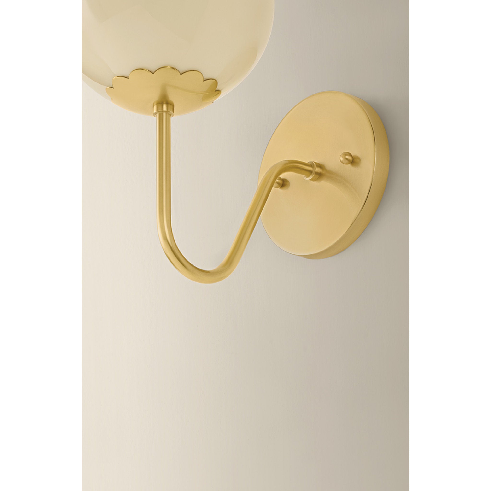 Genevieve 1-Light Wall Sconce in Aged Brass 8.75L x 6W x 10.5H