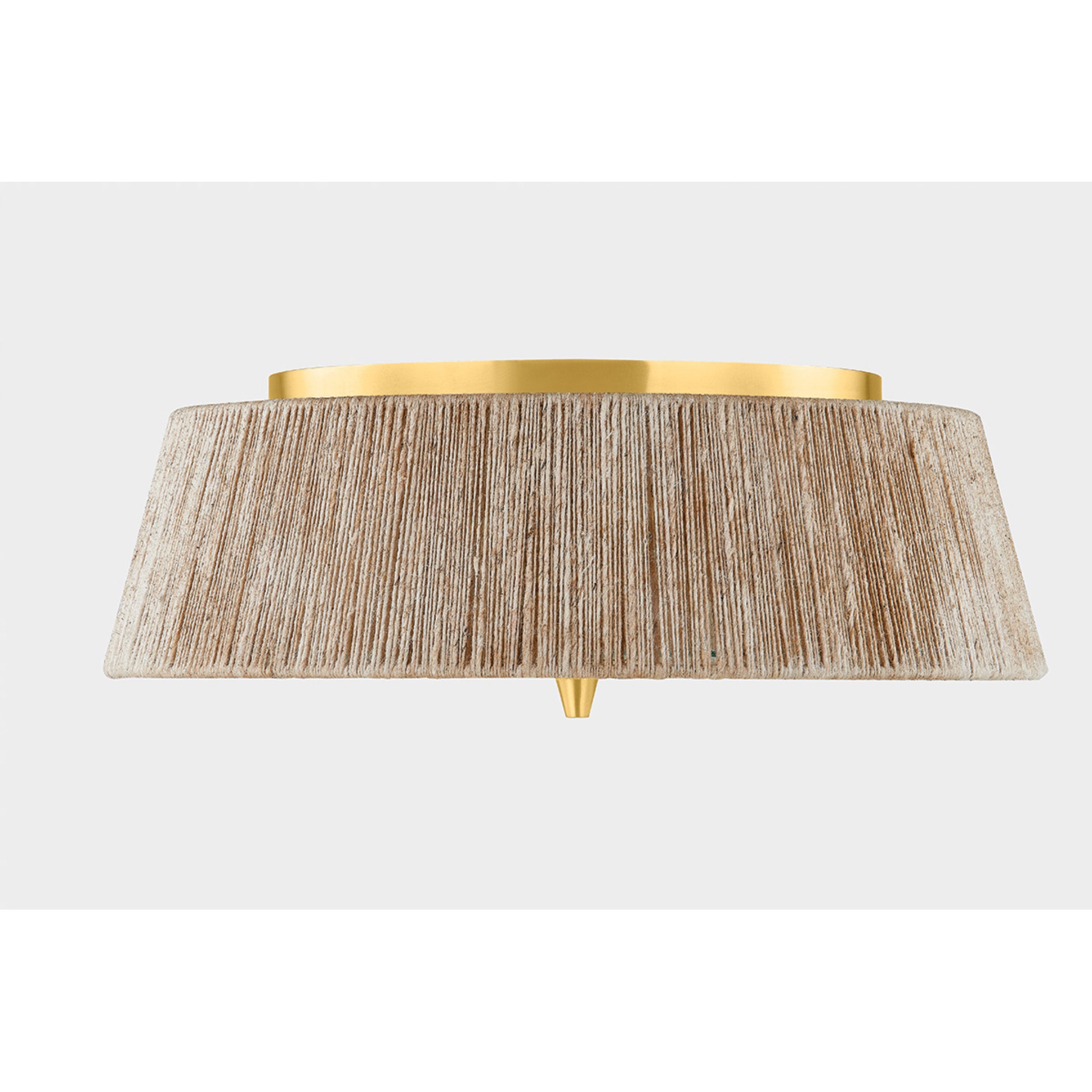 George 3-Light Semi Flush in Aged Brass by Cortney Bishop 18W x 6.5H