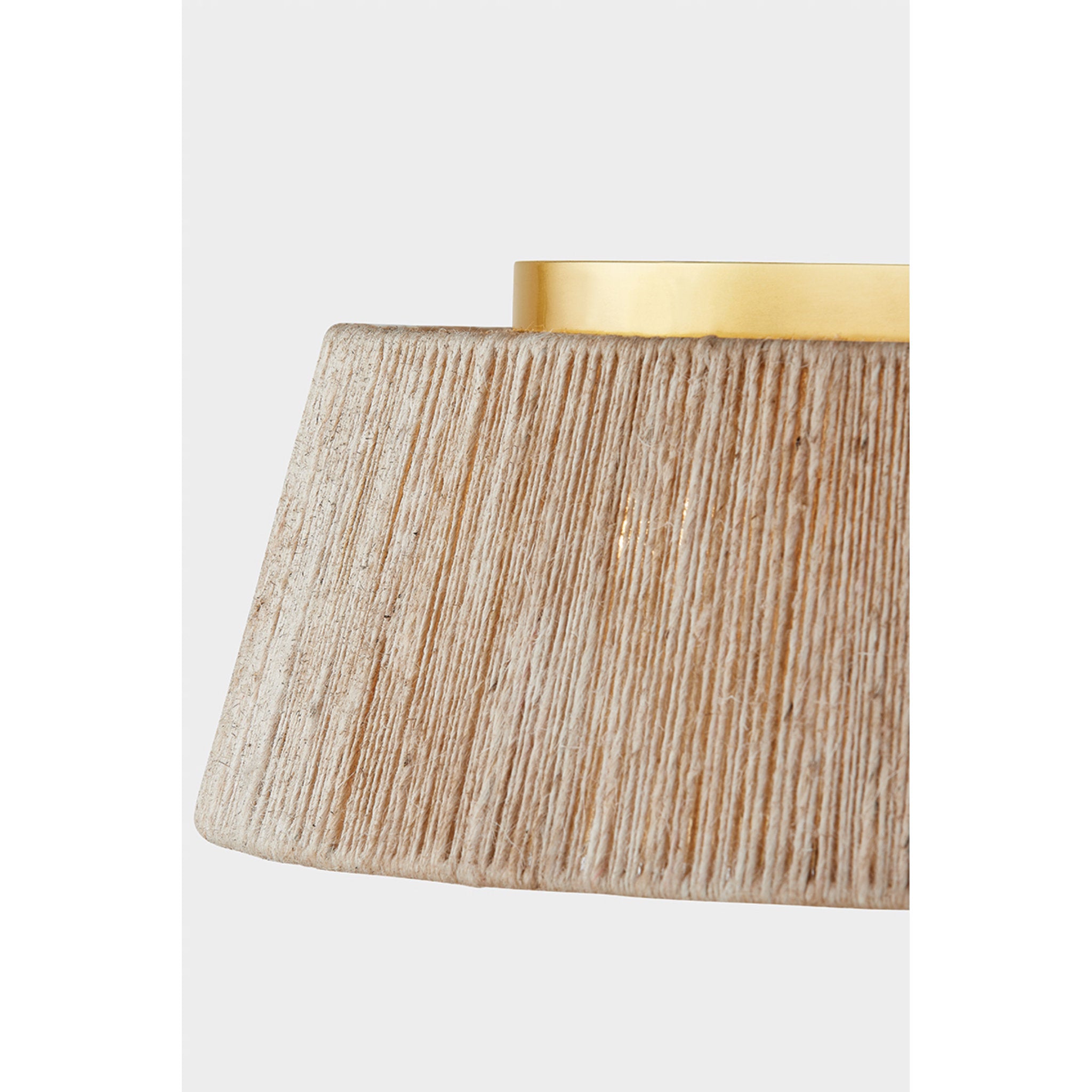 George 3-Light Semi Flush in Aged Brass by Cortney Bishop 18W x 6.5H