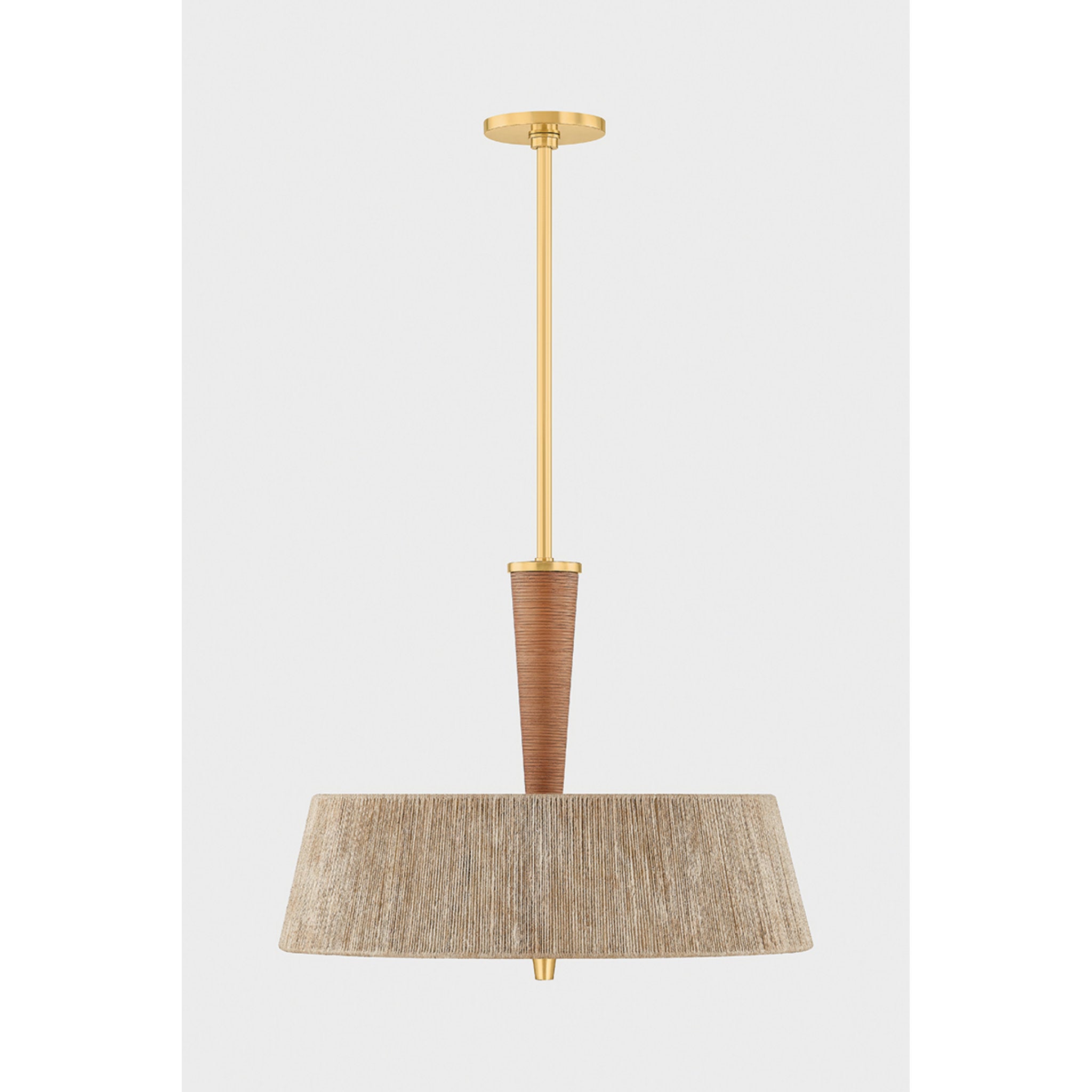George 3-Light Pendant in Aged Brass by Cortney Bishop 22W x 17.25H