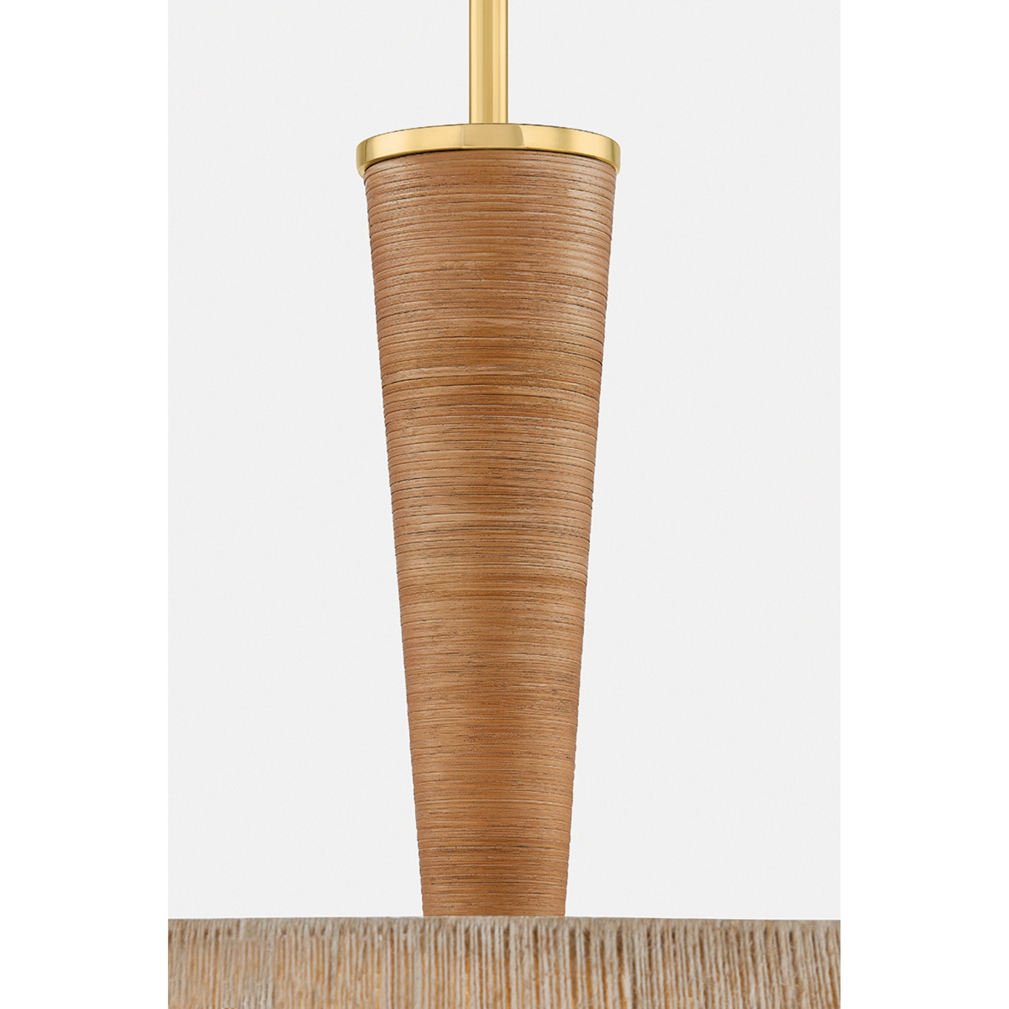 George 3-Light Pendant in Aged Brass by Cortney Bishop 30W x 22.5H