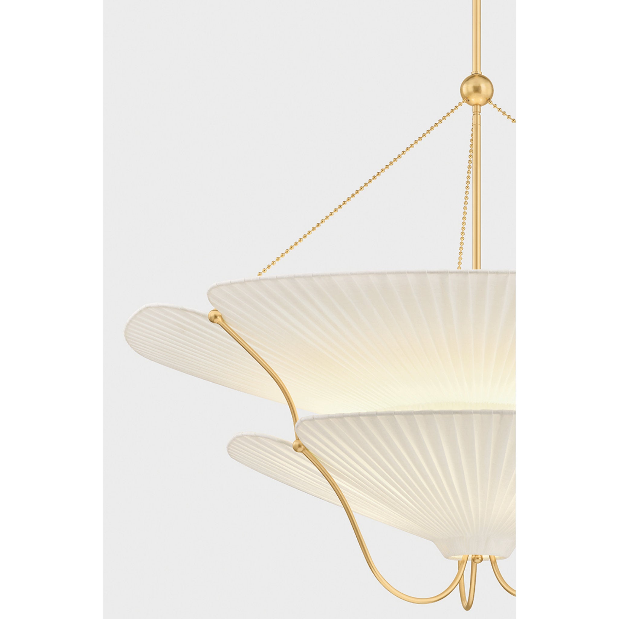 Gerhard 9-Light Chandelier in Aged Brass by Augusta Hoffman 40W x 31H
