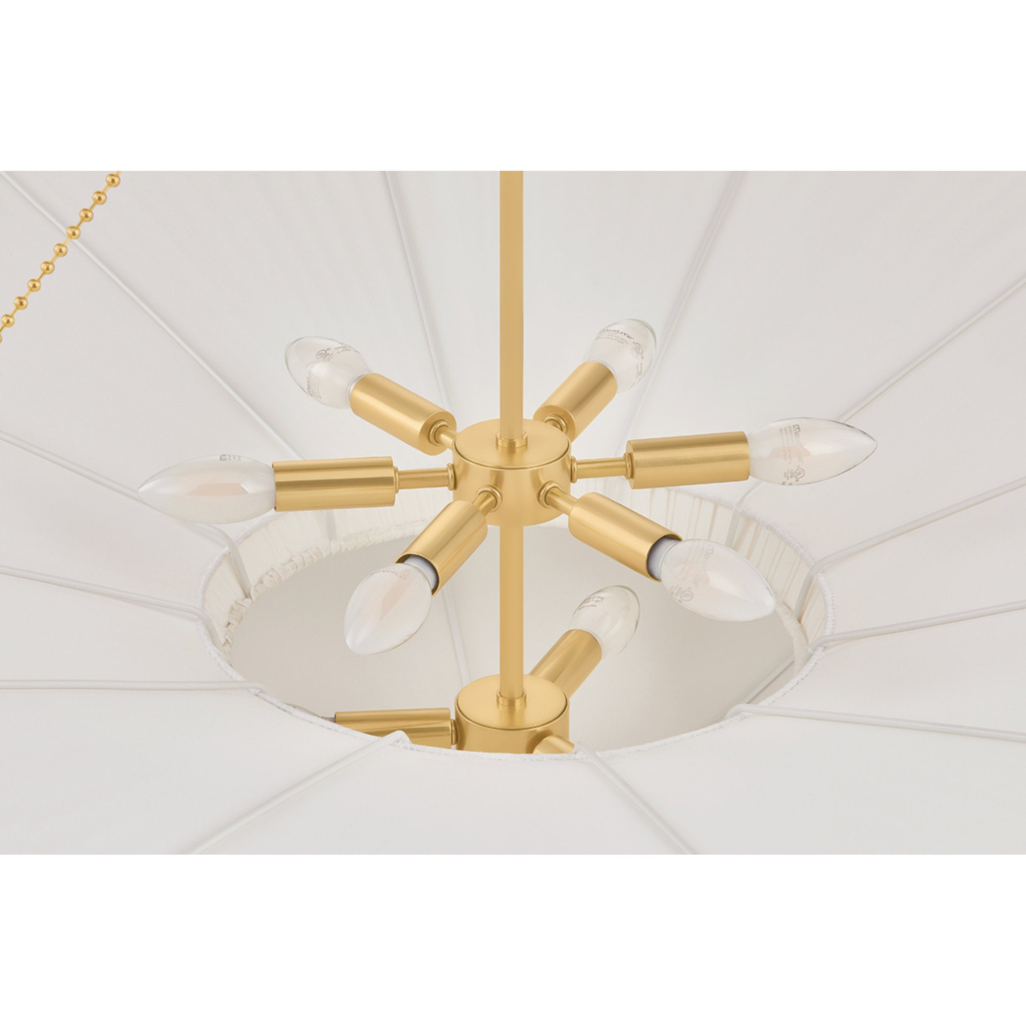 Gerhard 9-Light Chandelier in Aged Brass by Augusta Hoffman 40W x 31H
