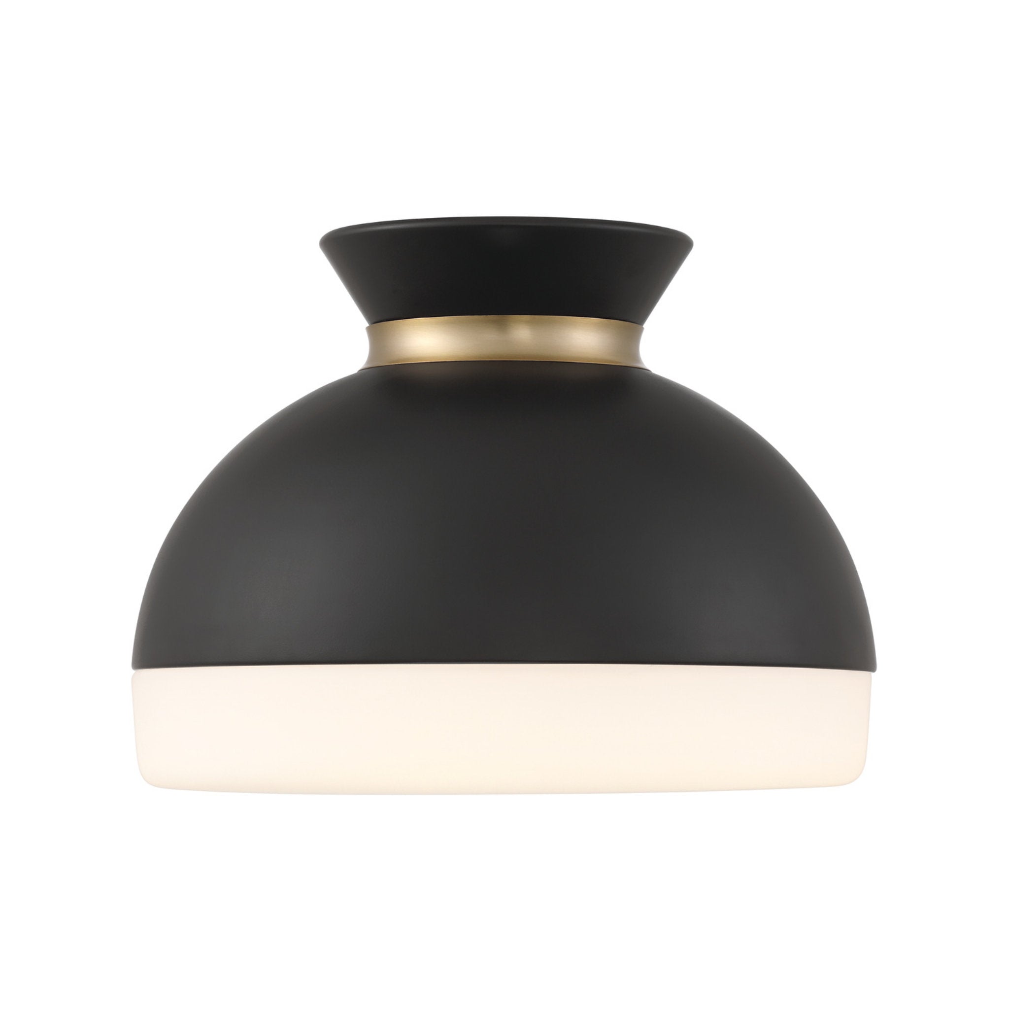 Brian Patrick Flynn Gidget 15'' Matte Black + Vibrant Gold Flush Mount Black 15"W x 11.25"H x 15"D