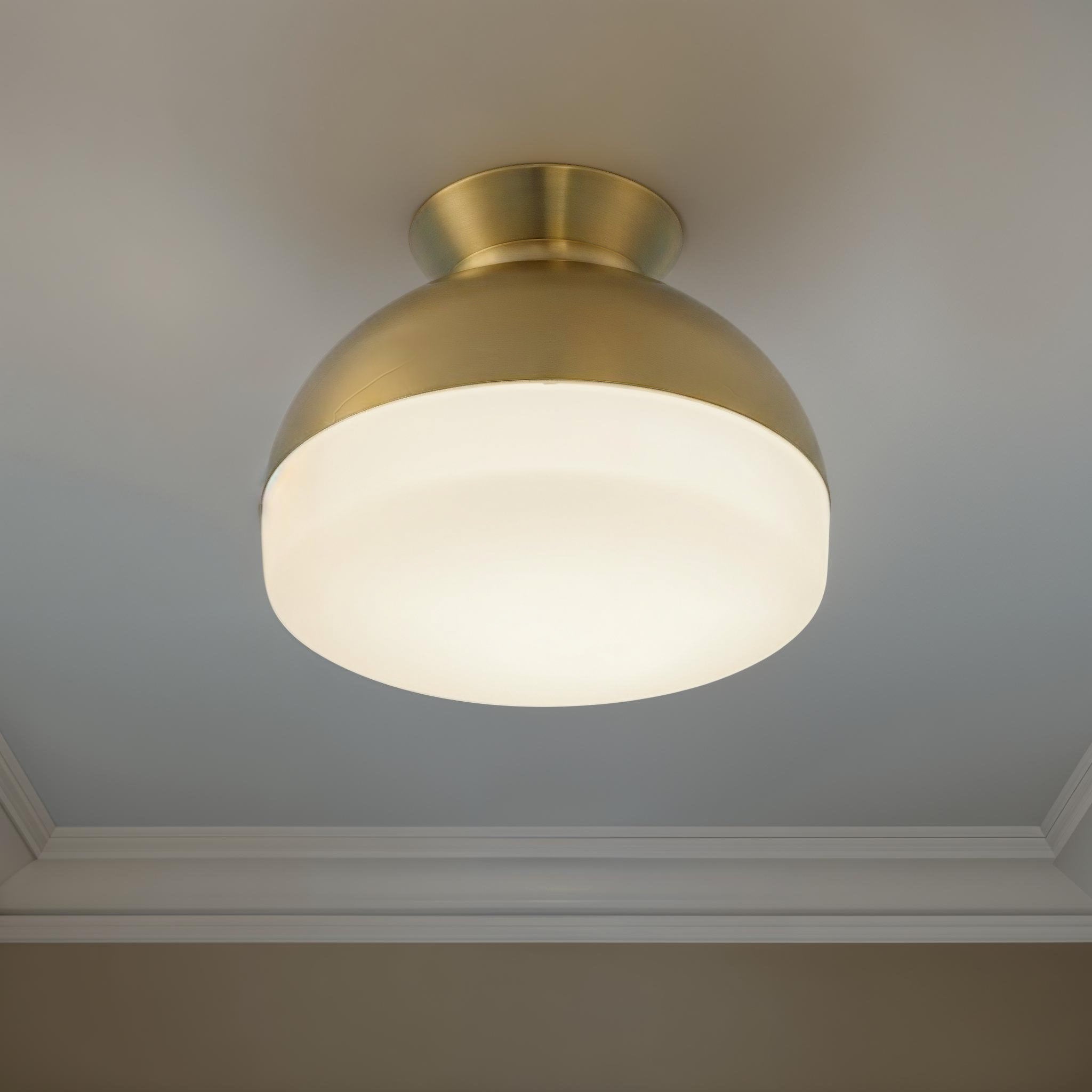 Brian Patrick Flynn Gidget 15'' Vibrant Gold Flush Mount Gold 15"W x 11.25"H x 15"D