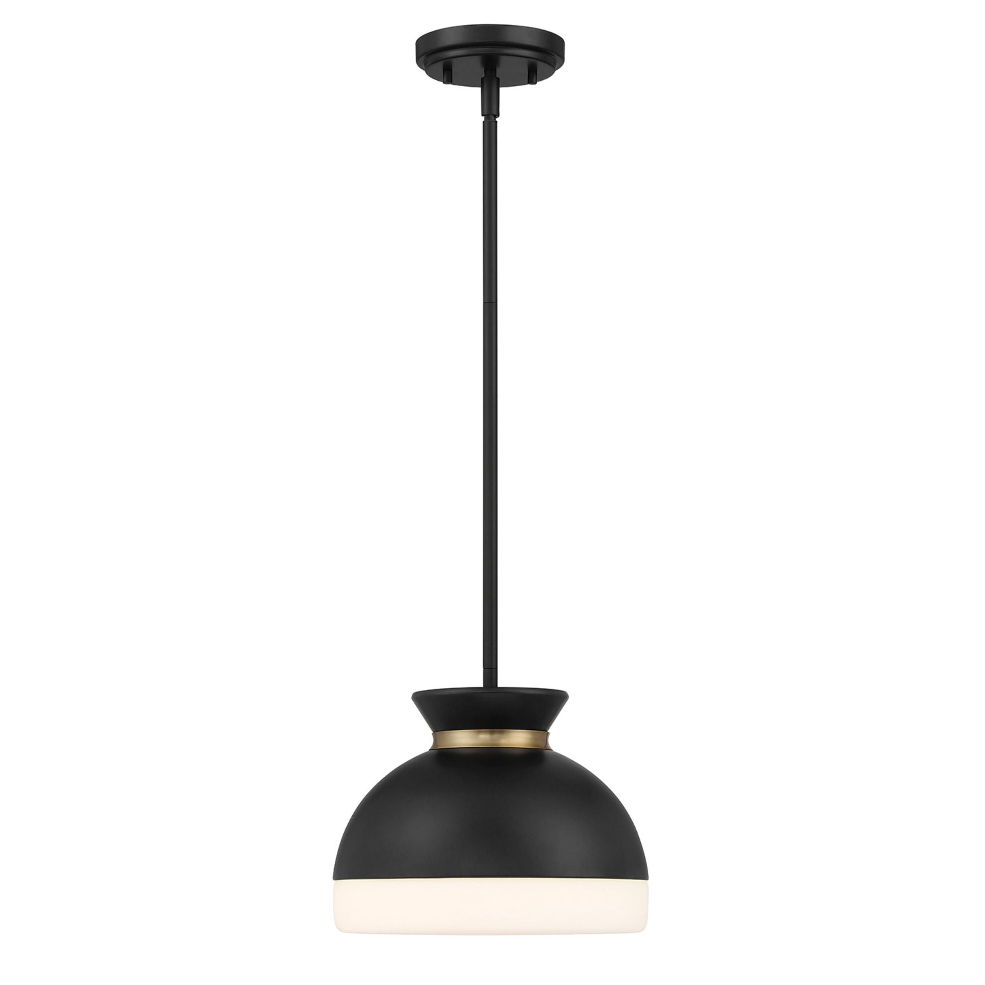 Brian Patrick Flynn Gidget 10.25'' Matte Black + Vibrant Gold Pendant Black 10.25"W x 8.5"H x 10.25"D