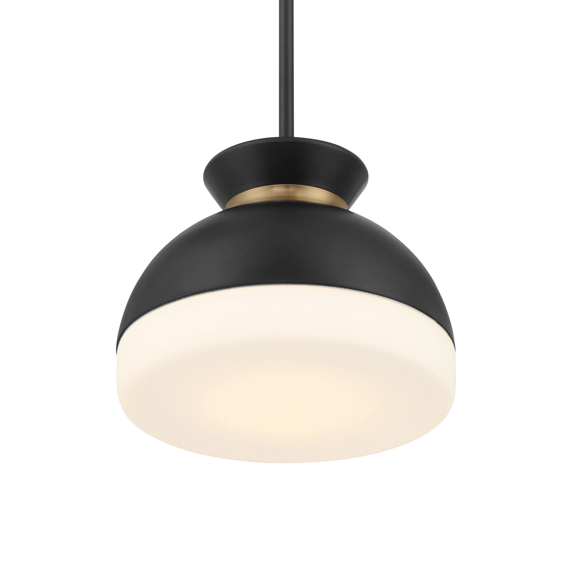 Brian Patrick Flynn Gidget 10.25'' Matte Black + Vibrant Gold Pendant Black 10.25"W x 8.5"H x 10.25"D