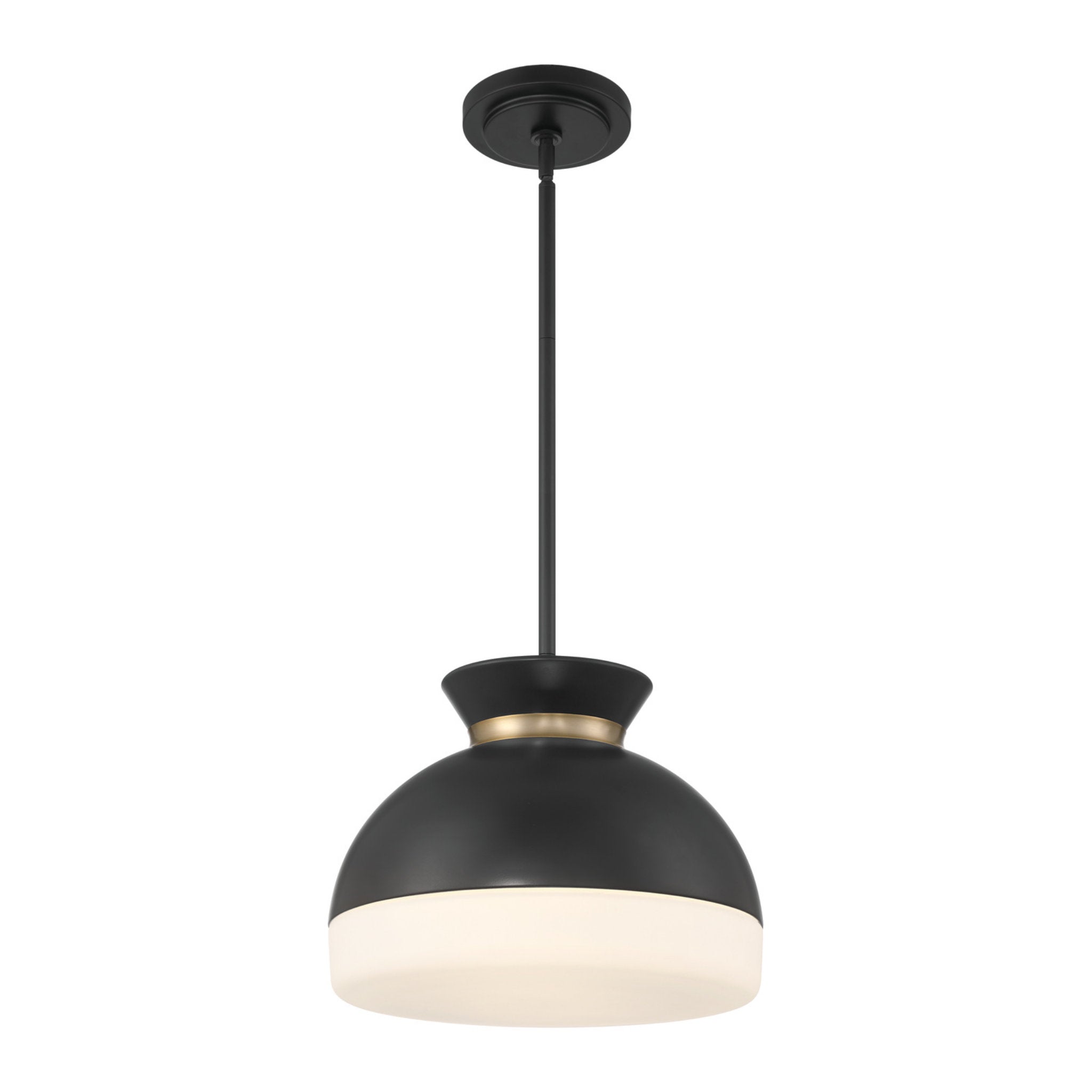 Brian Patrick Flynn Gidget 15'' Matte Black + Vibrant Gold Pendant Black 15"W x 12.25"H x 15"D