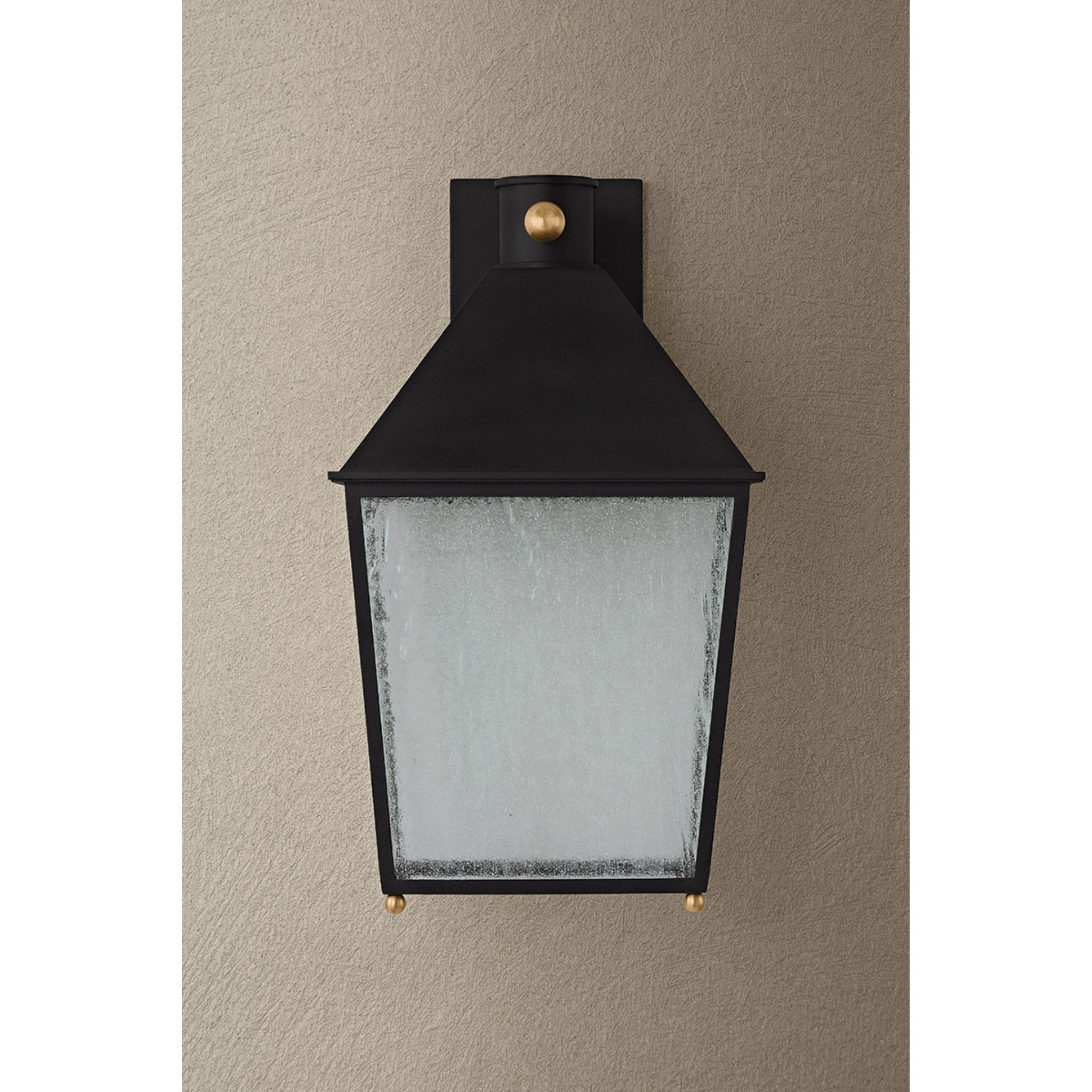 Gladden 1-Light Exterior Wall Sconce in Texture Black 11.5W x 20.25H