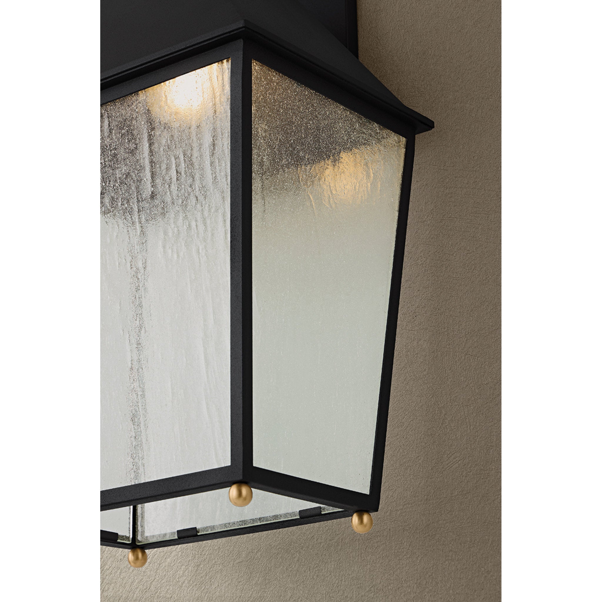 Gladden 1-Light Exterior Wall Sconce in Texture Black 11.5W x 20.25H