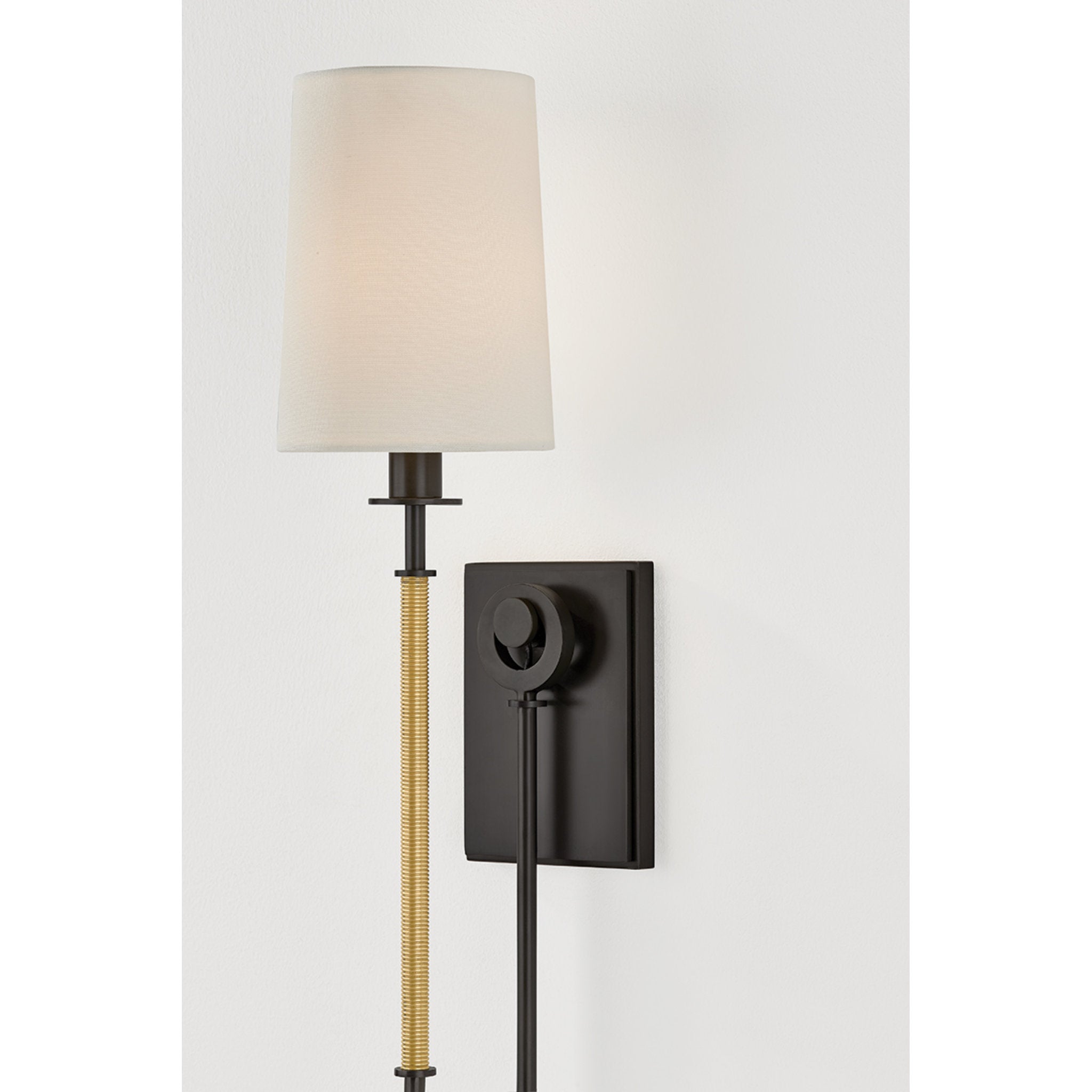 Glenmont 1-Light Wall Sconce in Aged Brass 5.25W x 20.5H (2071-AGB/DB)