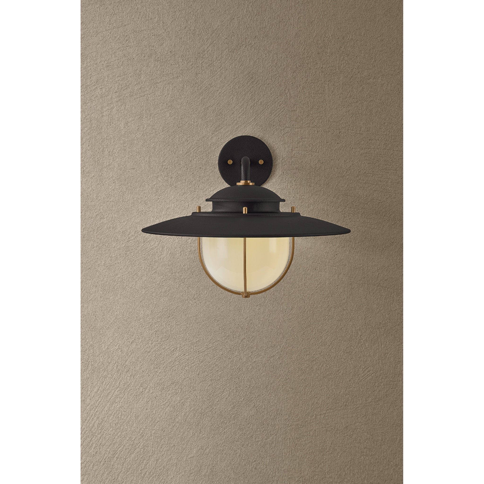 Greentree 1-Light Exterior Wall Sconce in Forged Iron 16W x 13H