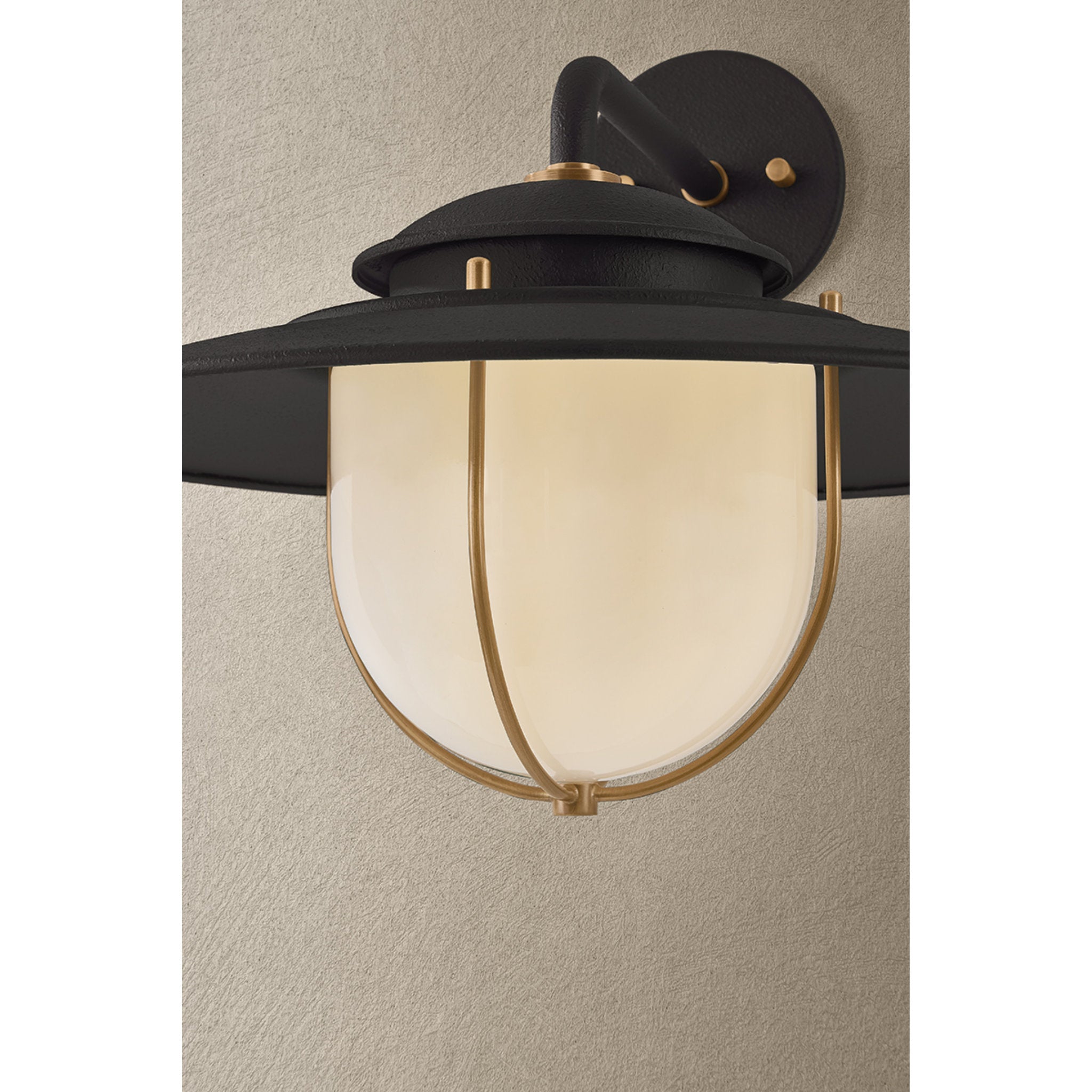 Greentree 1-Light Exterior Wall Sconce in Forged Iron 16W x 13H