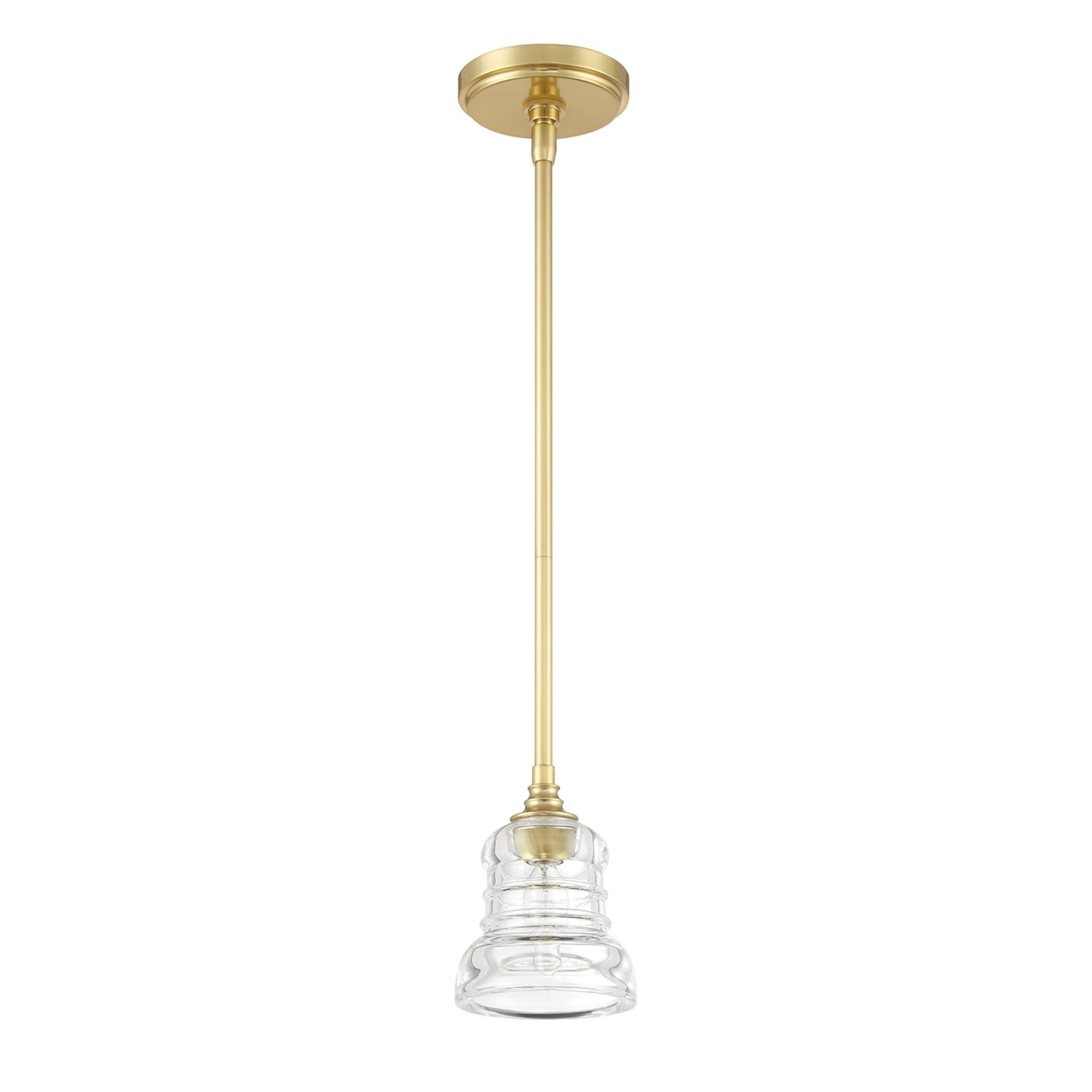 Gregory 5'' Aged Brass Pendant Gold 5"W x 6.5"H x 5"D